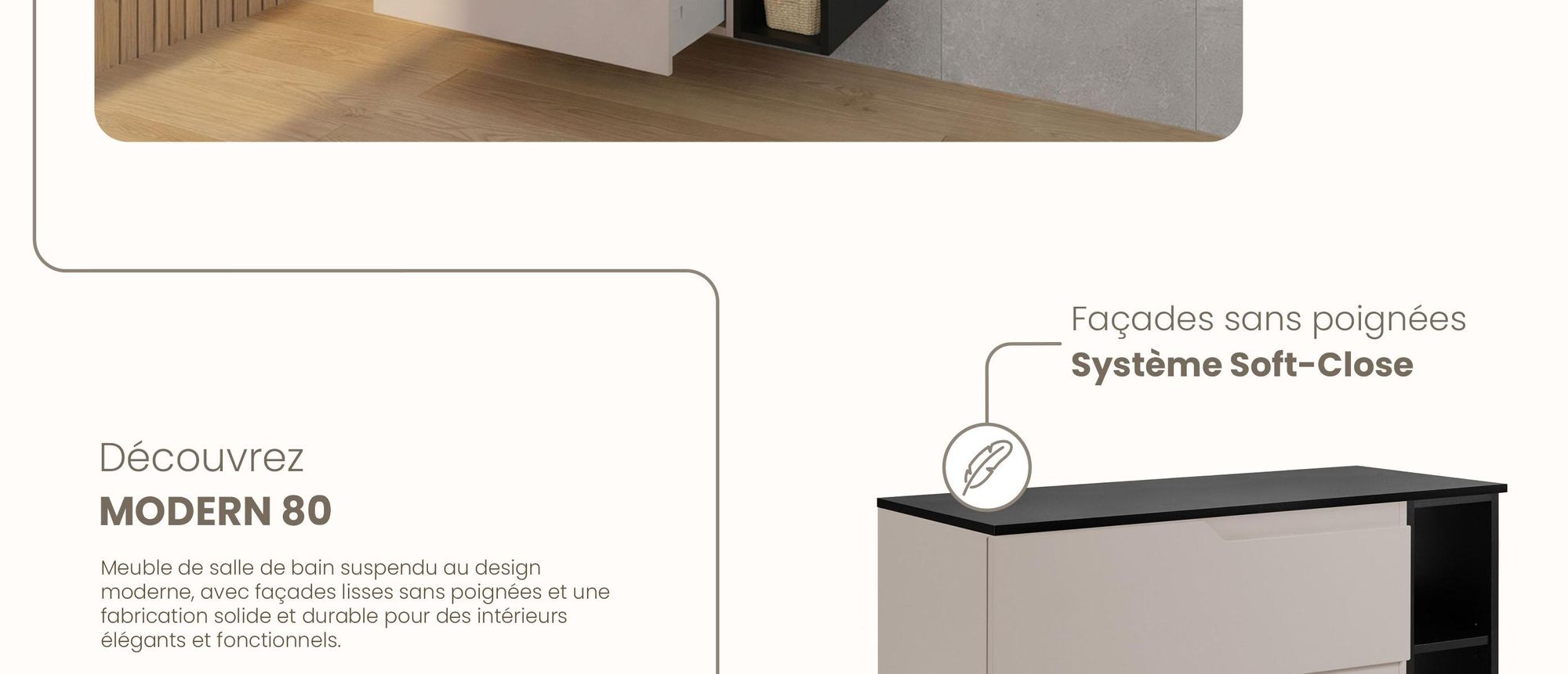 RODAN, meuble de salle de bain, armoire moderne, meuble sous vasque, meuble sous lavabo