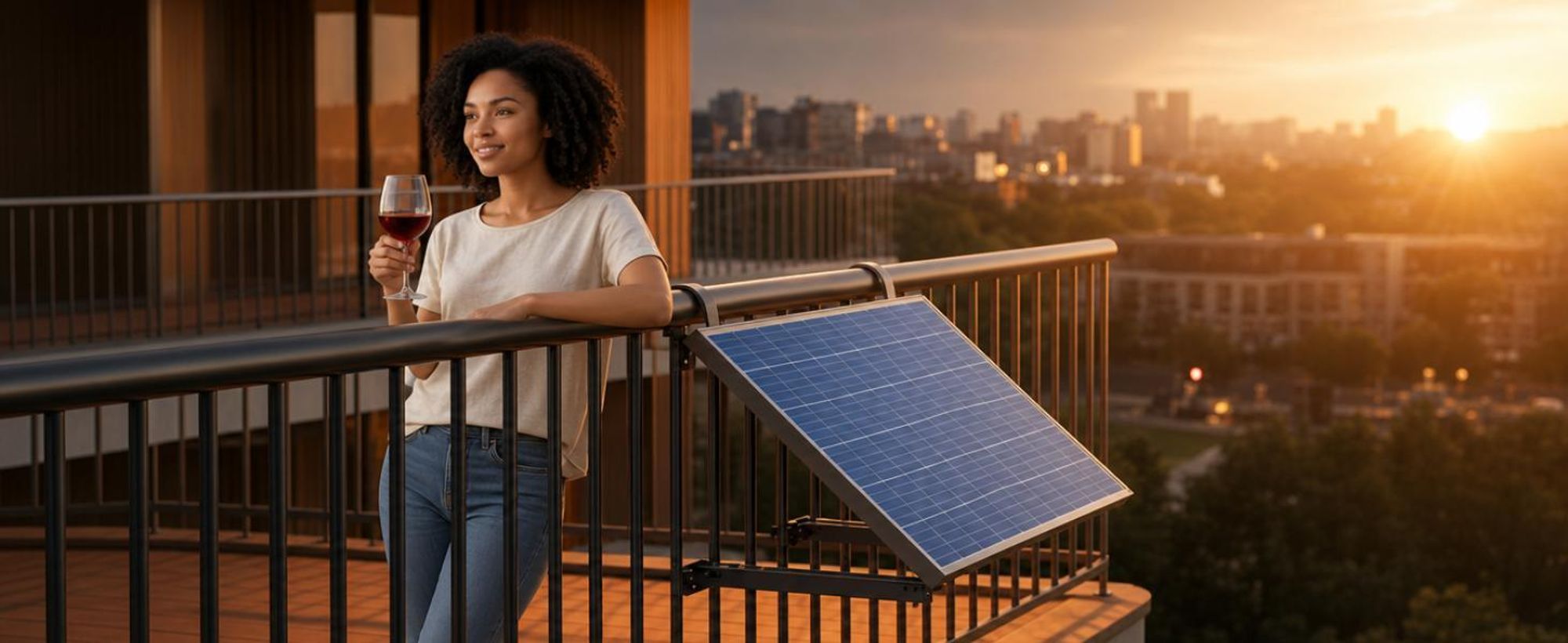 4x Balkonkraftwerk Halterung ECKIG│Balkon Geländer Halterung für alle Solarpanel Arten│Solarmodul Halterung aus robustem Aluminium für Eckige Geländer