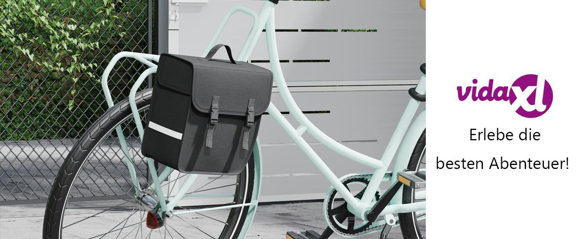 vidaXL Fahrradtasche für Gepäckträger Wasserdicht 21 L Schwarz