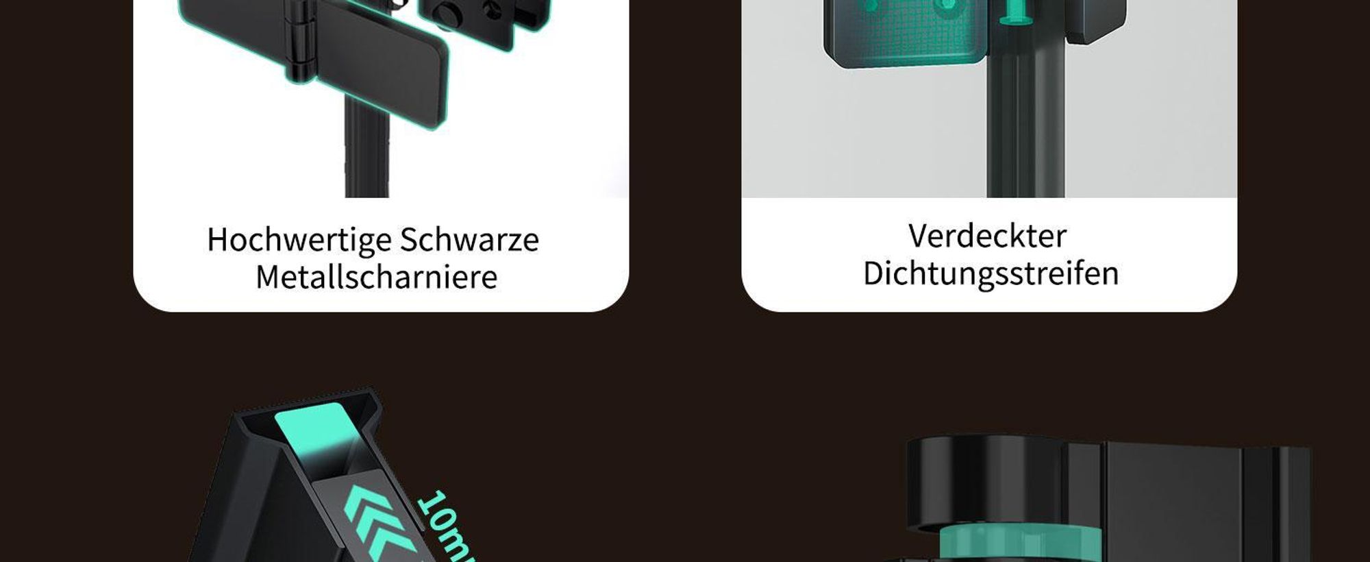 Duschabtrennung Faltbar Duschwand für Badewanne 140x140cm 3-Teilig Badewannenfaltwand Schwarz Badewannenaufsatz aus ESG GLAS Duschtrennwand, Streifen