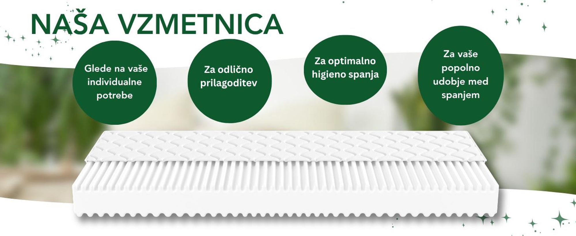 Ergonomická obojstranná matrac s 7 zónami a extra veľkou plochou, rozmer 200 x 200 cm, výška 22 cm, tvrdosť H2 a H3, značka Ergo Flex XXL