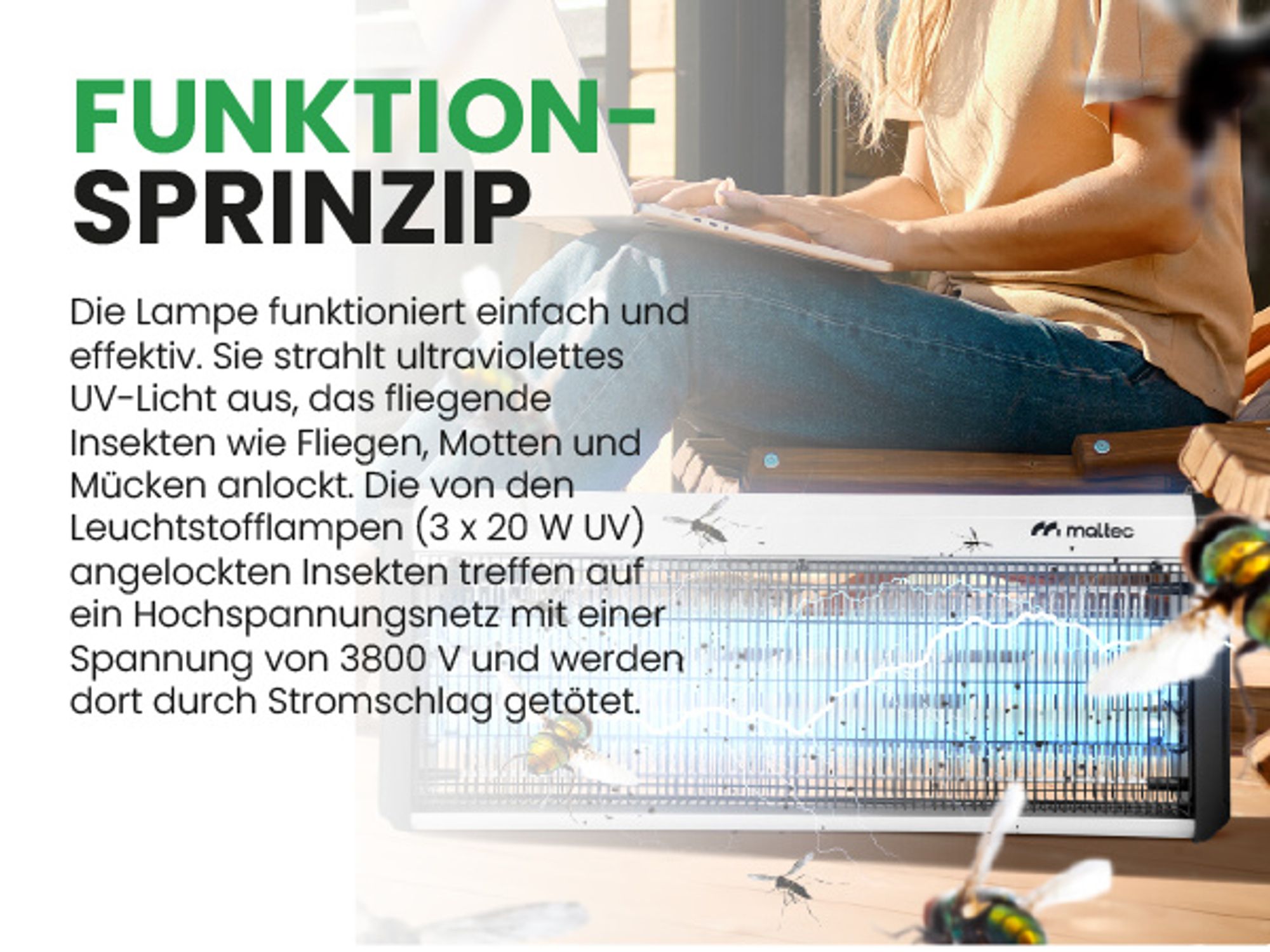 Insektizidlampe 60W mit UV-Licht