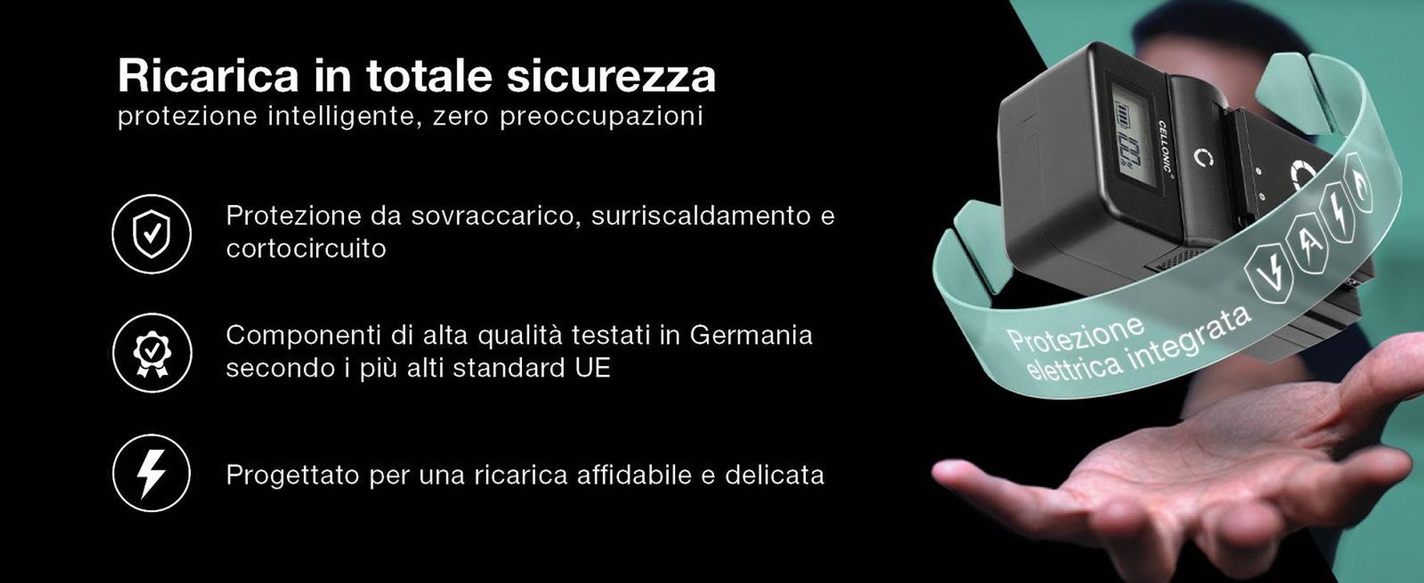 CELLONIC Caricabatteria CB-2LSE CBC-NB1 compatibile con Caricatore NB-1LH con display per fotocamera, camcorder, macchina fotografica