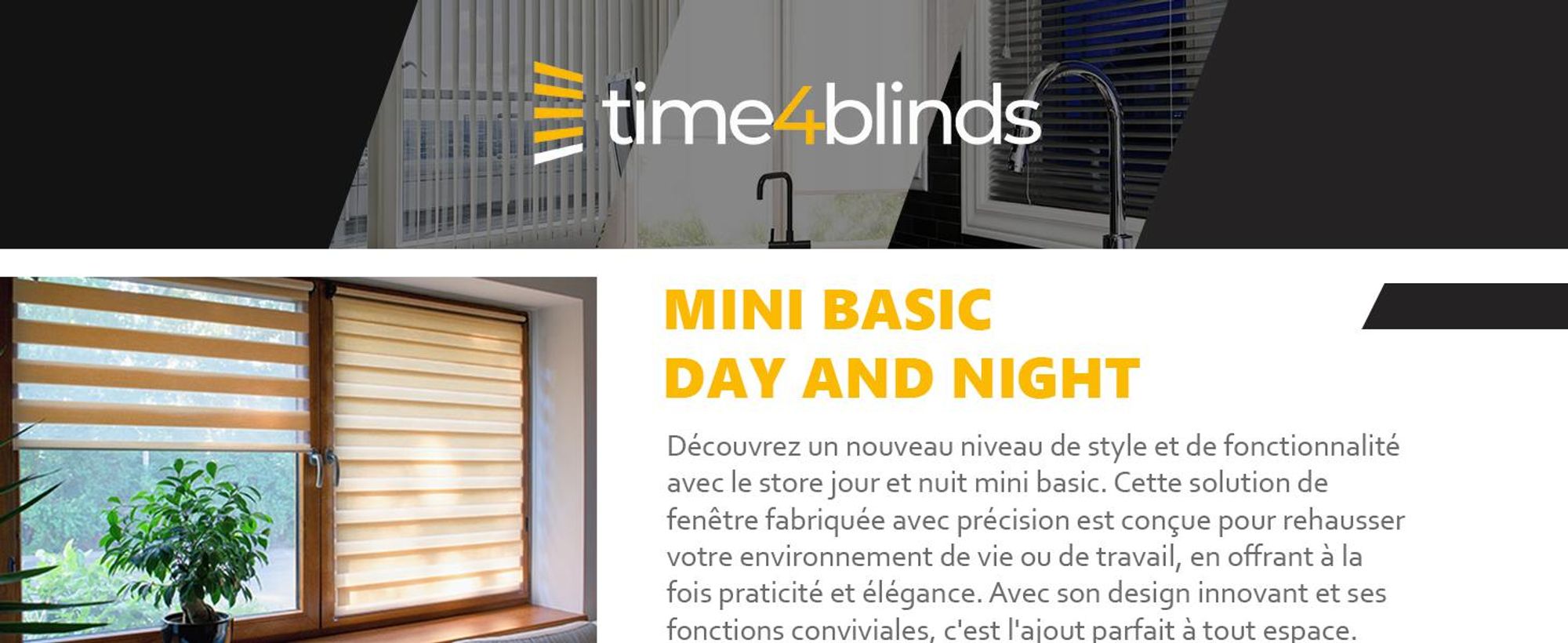 time4blinds, Mini store, sans perçage, côté Droite, 1400x1400mm, Anthracite