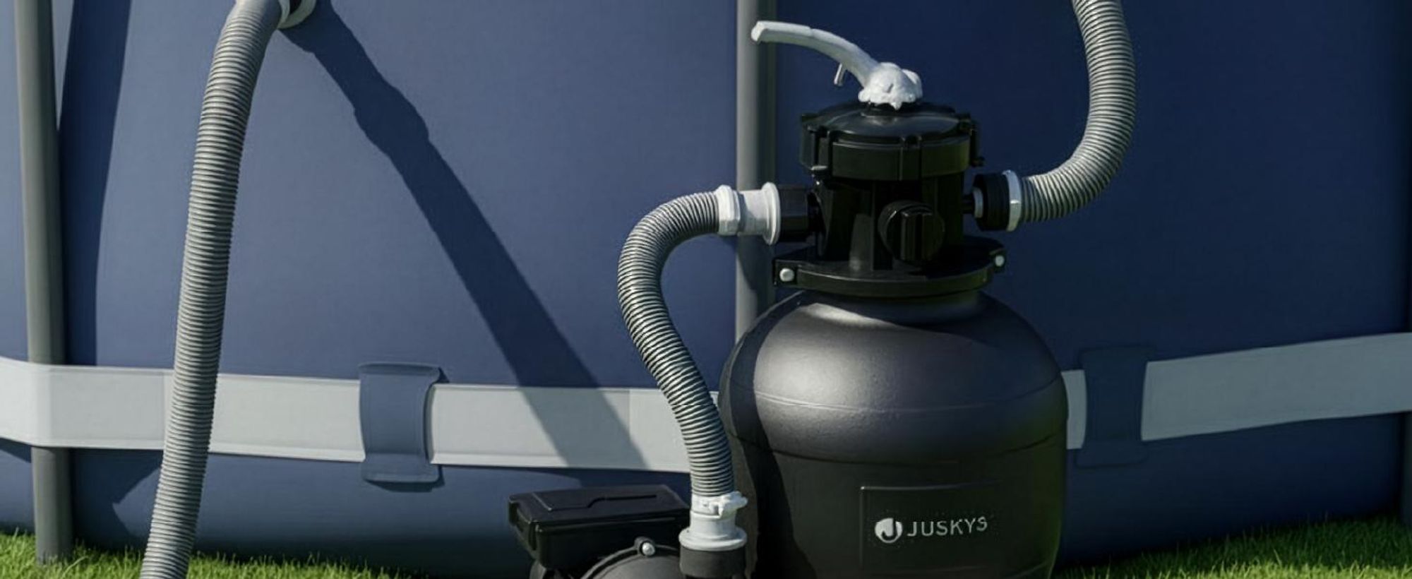 Juskys® Sandfilteranlage 250W - leistungsstarke Poolfilteranlage mit Zubehör