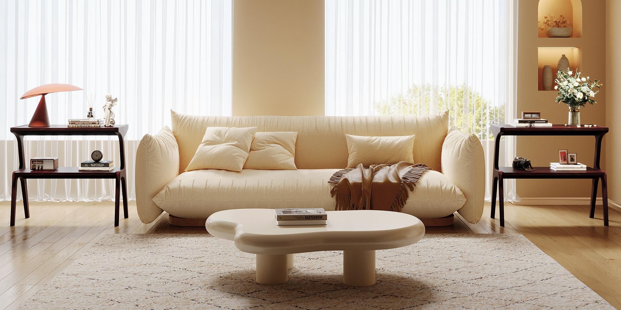 Tribesigns Beistelltisch aus Holz, rustikaler Couchtisch, schmaler Nachttisch im Landhausstil für Schlafzimmer, Wohnzimmer und kleine Räume