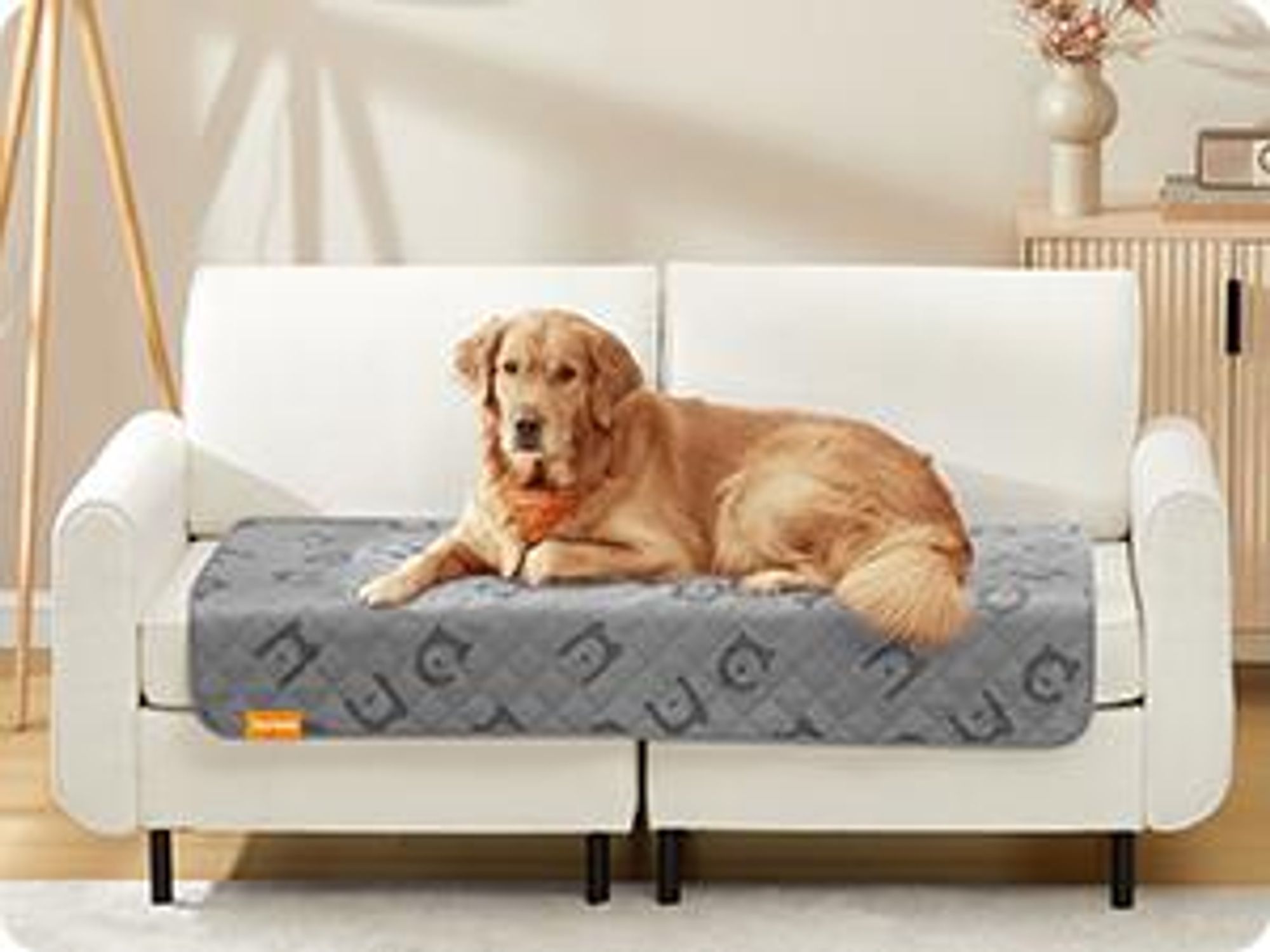 Feandrea Hundedecke, wasserdichte Decke, Sherpa-Stoff, Hundesofa Schutzdecke