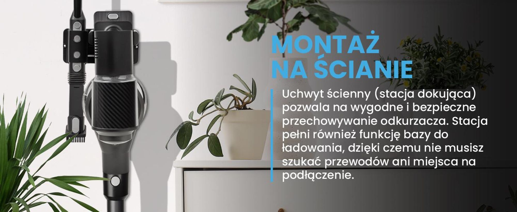 Odkurzacz bezprzewodowy bezworkowy z elektroszczotką
