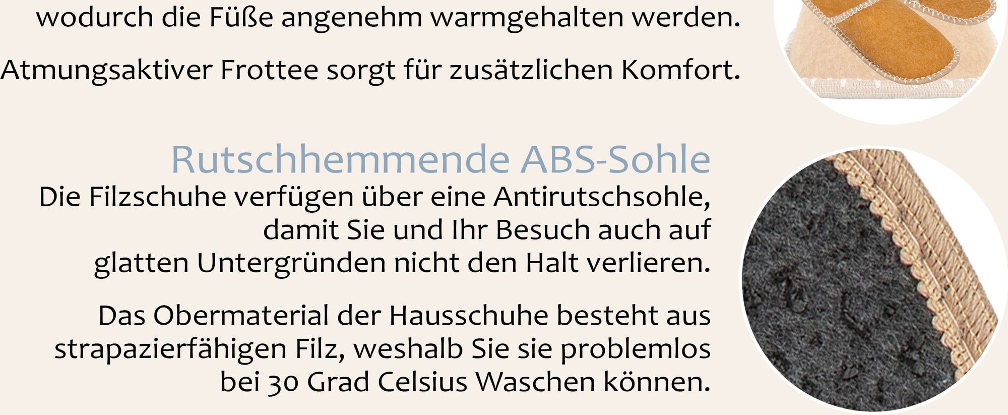 ONVAYA® ABS Gästepantoffel | Home grau | 6er Set | Antirutsch Sohle | Hausschuhe | Filzpantoffel | Gr. 36-45 Gästehausschuhe