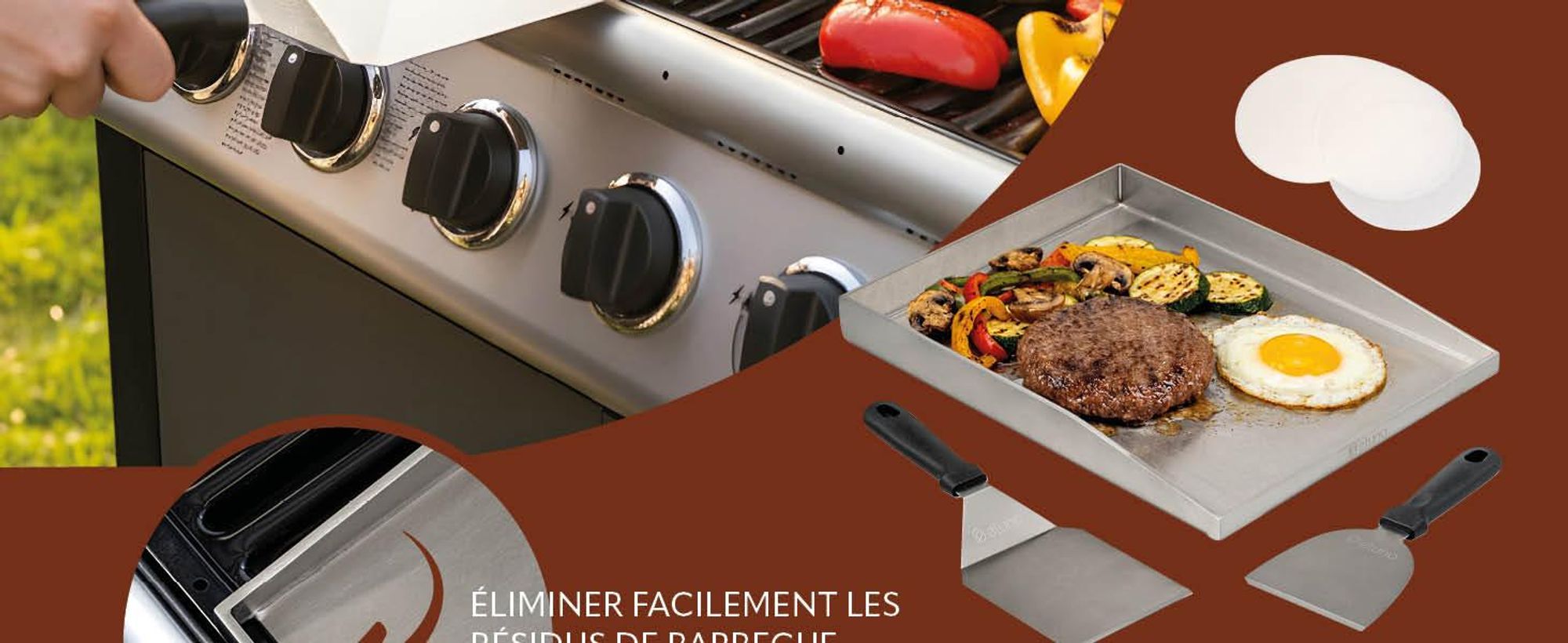 Set de plancha pour barbecue
