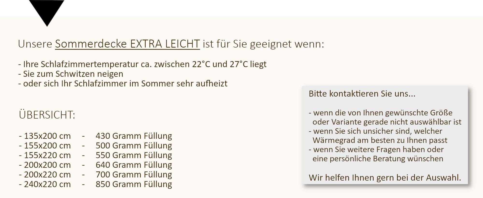 Wildseide extra leichte Sommerdecke Kuschelzeit in 135x200 cm 100% Seide