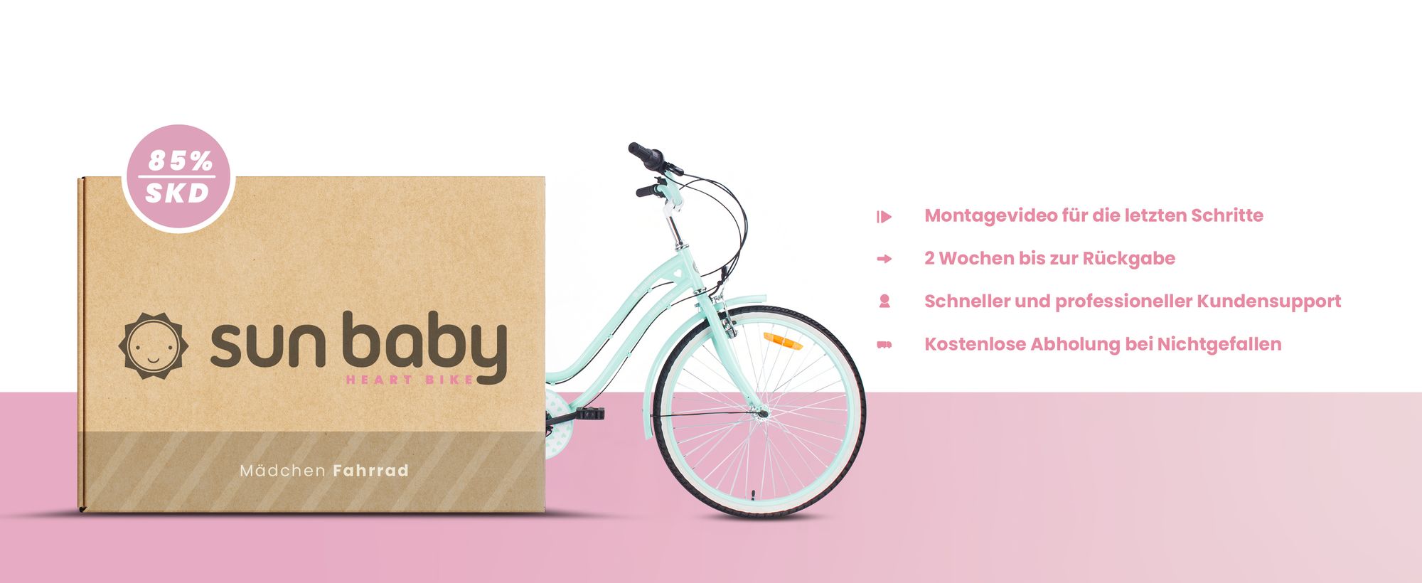 Mädchen fahrrad 24 Zoll für das Heilige Abendmahl mit SHIMANO 7-Gang Heart Bike grün