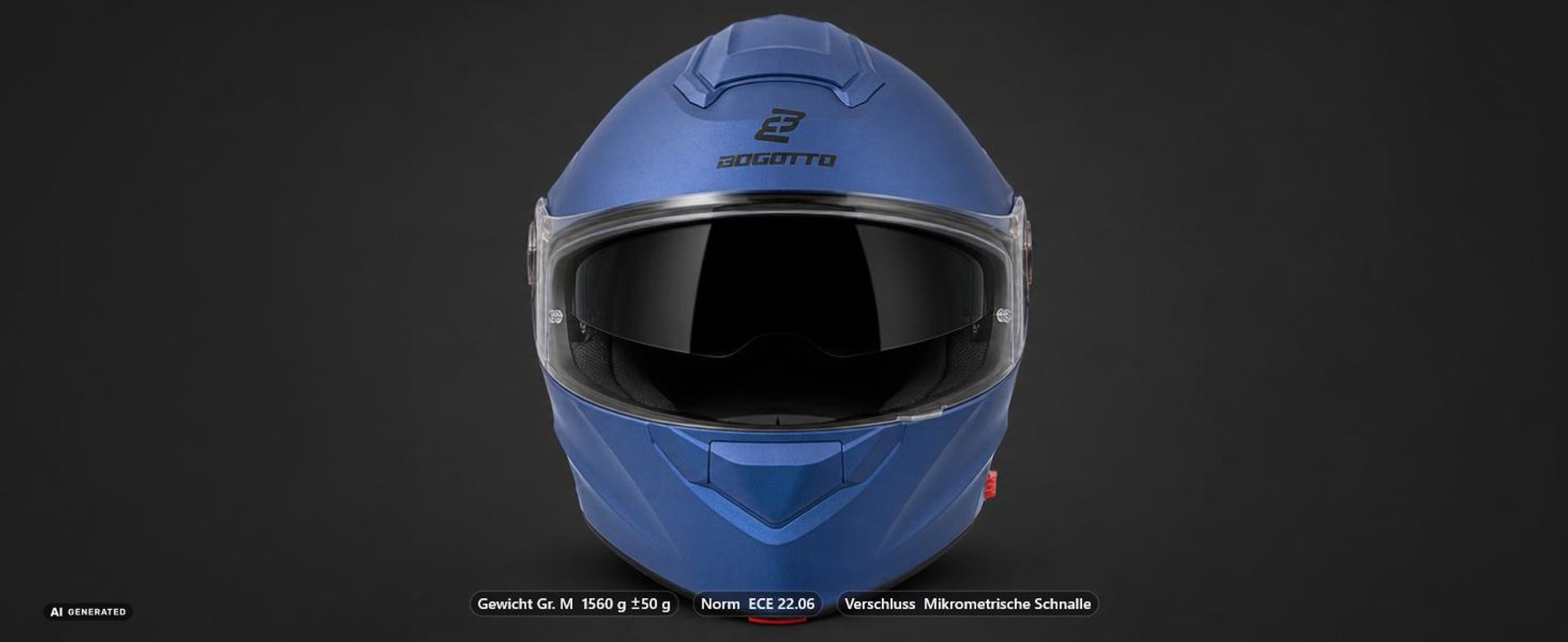 Bogotto H271 Klapphelm, blau matt, M (57/58)