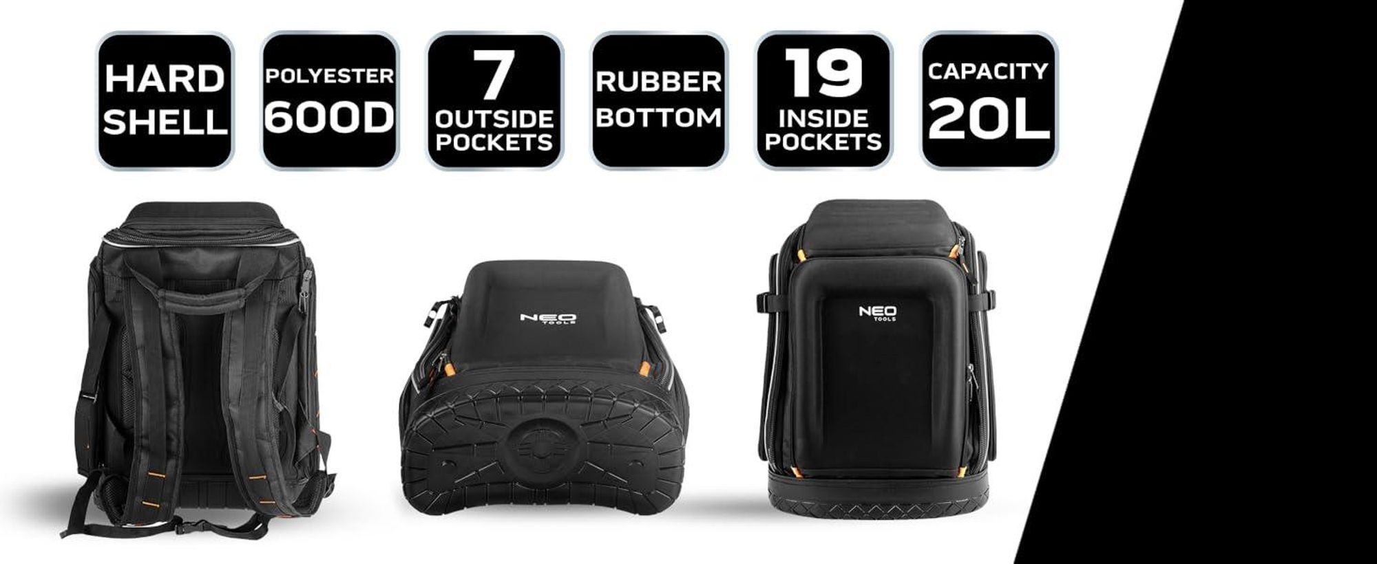 NEO TOOLS Werkzeugrucksack, verstärkt