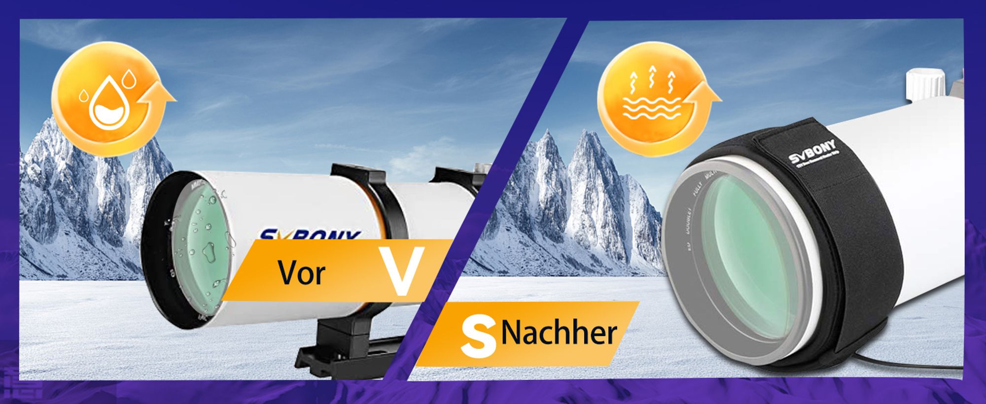 Svbony SV192 Objektiv Wärmer Heizband, Teleskop Tauheizstreifen,480mm mit Temperaturregler Streifen
