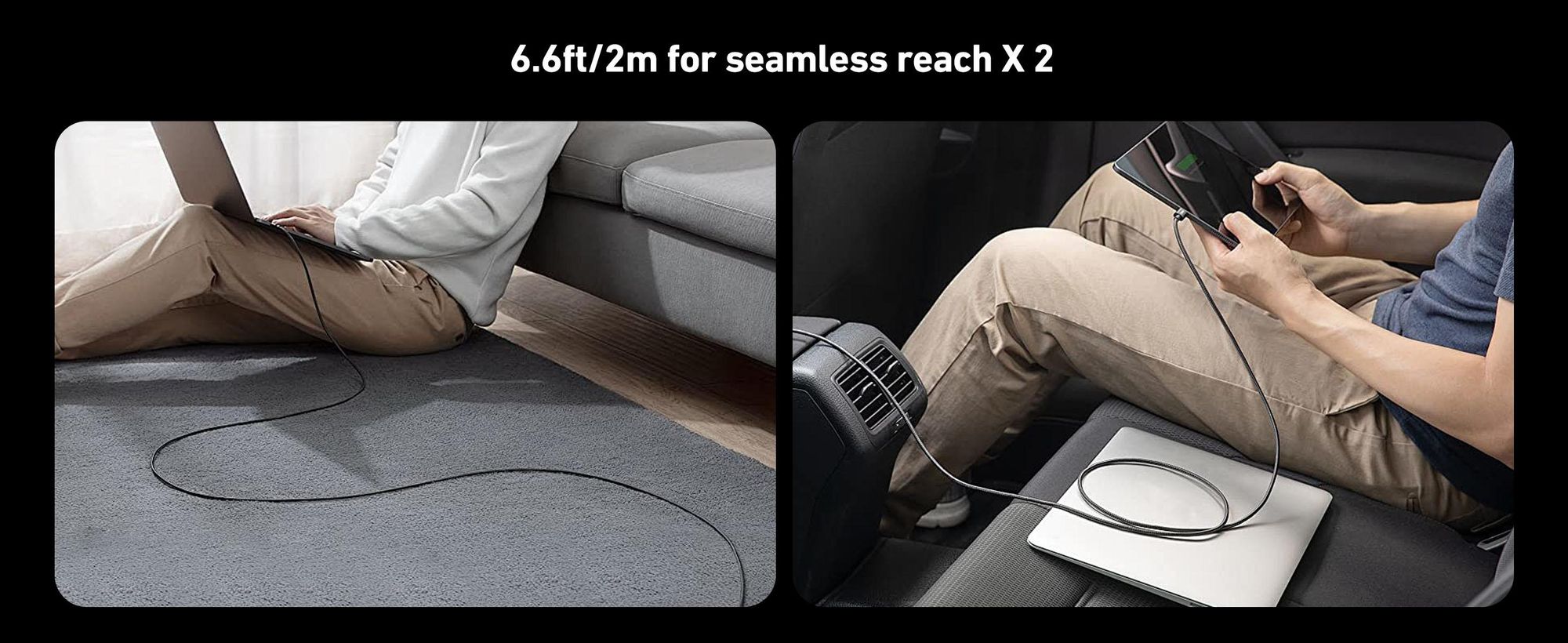 BENFEI USB-Kabel USB C auf USB C Ladekabel 60W [4 Stück 2x1M+2x2M], USB Type C Ladekabel, Schnellladeleistung