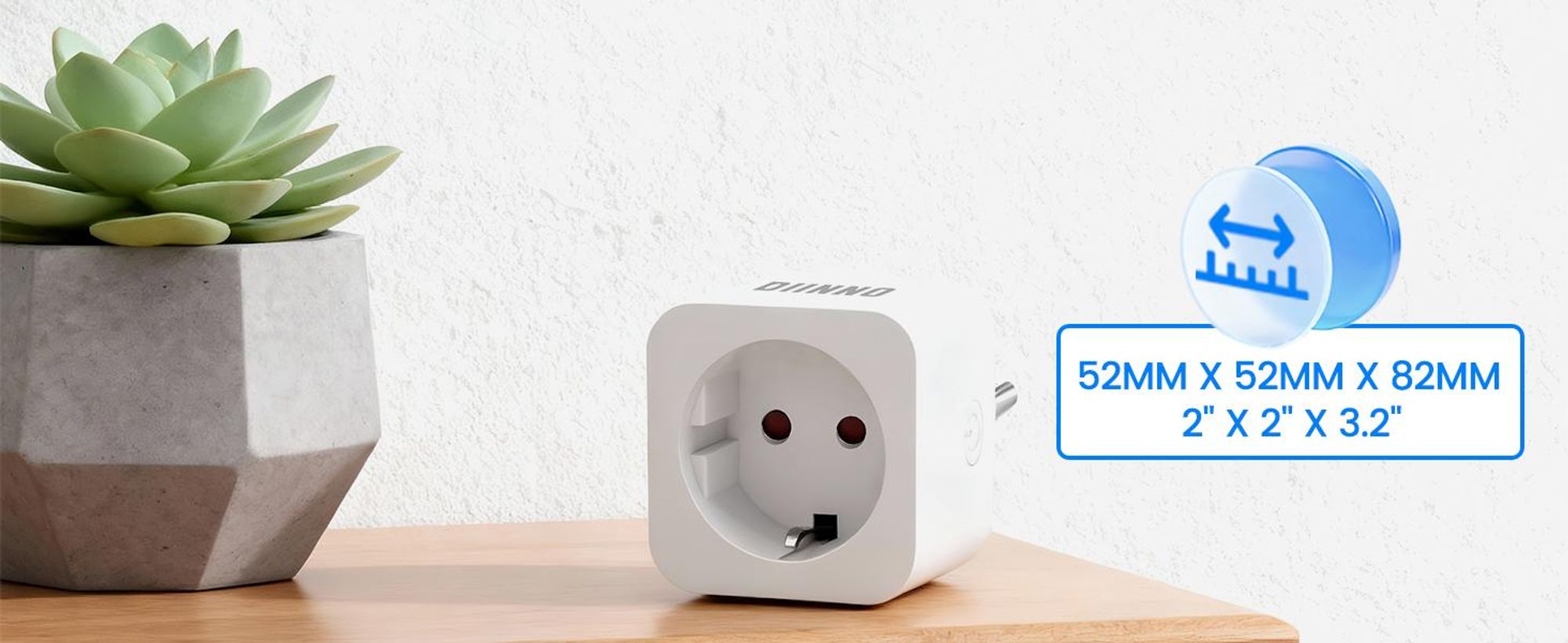 DIINNO Smart Steckdose WLAN mit Stromverbrauchsmessung, App-Steuerung und Timer