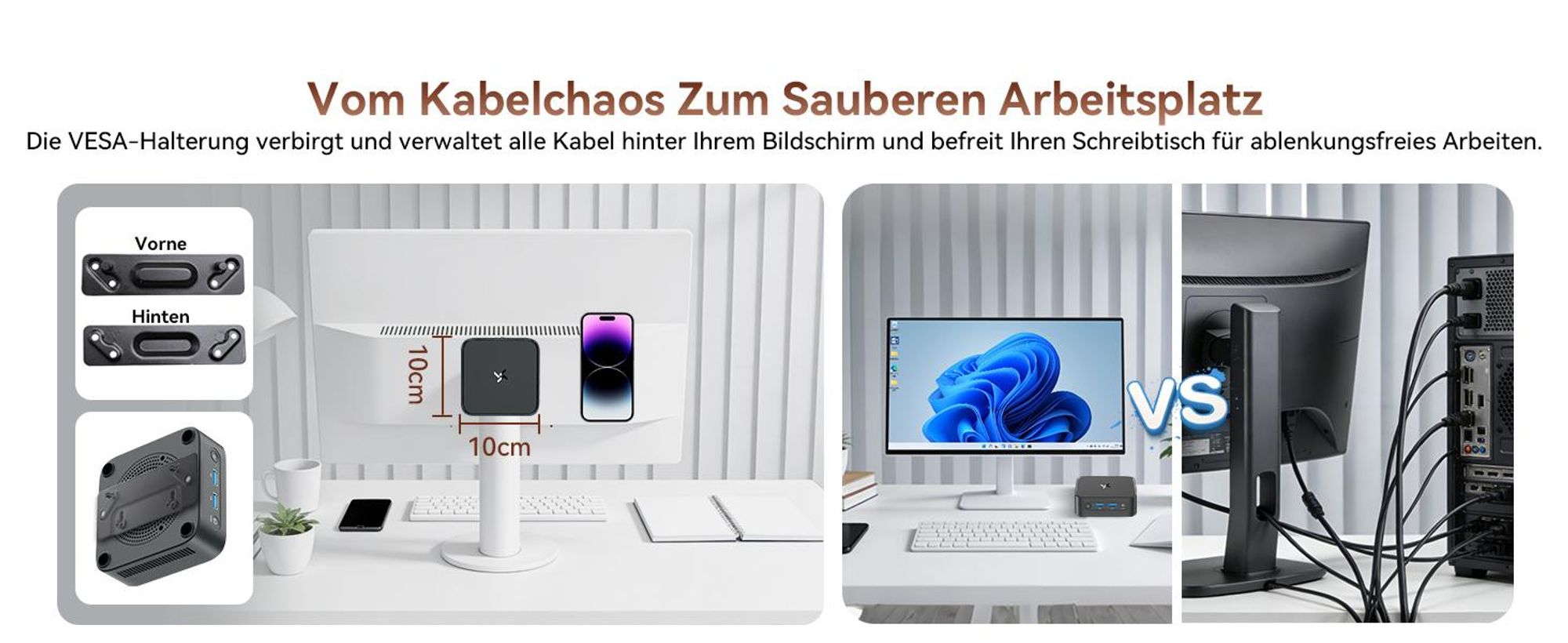 Blackview Huidun H80 MiniPC Desktop PC, AMD Ryzen 5 3500U, 16GB DDR4, 512GB SSD, Dual-Gigabit-LAN, Dual-4K-Ausgang, VESA-Montage, ultra-leise (26dB)