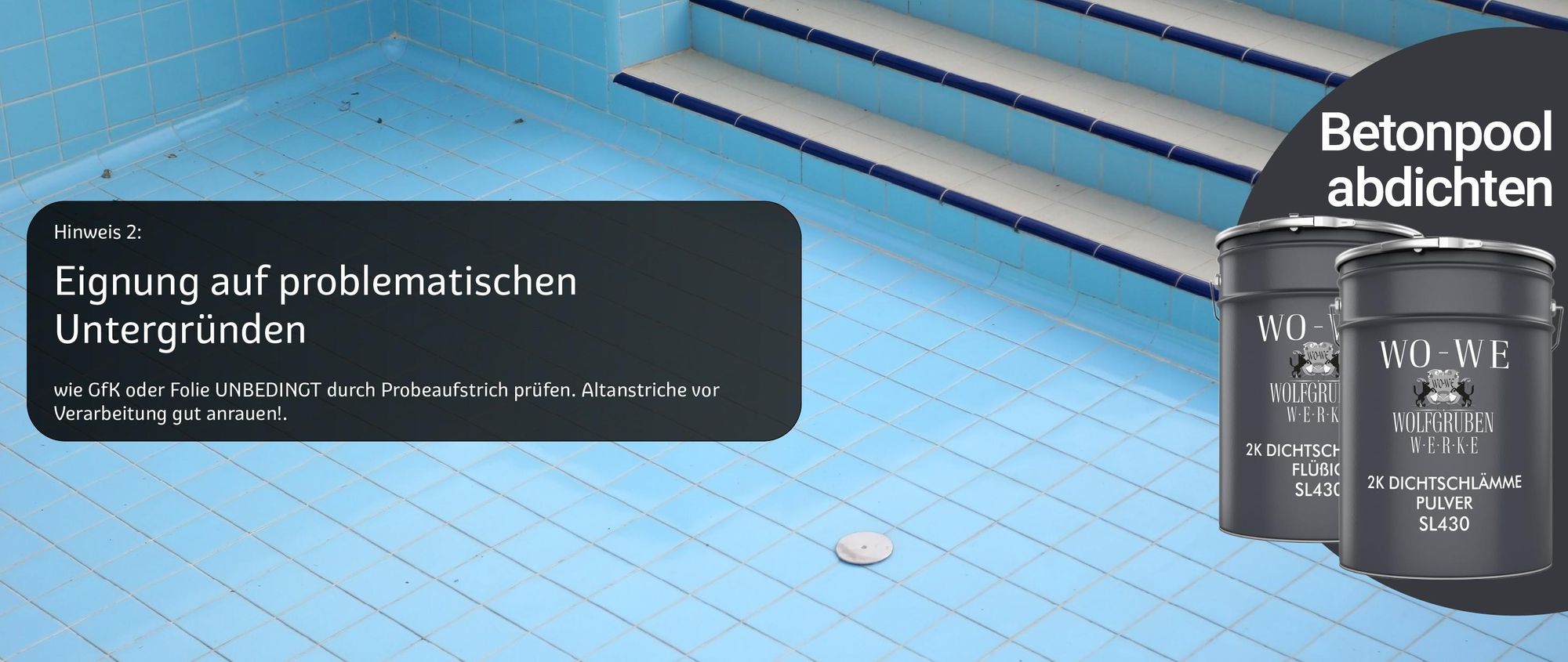 SL400 Schwimmbadfarbe Betonpool abdichten