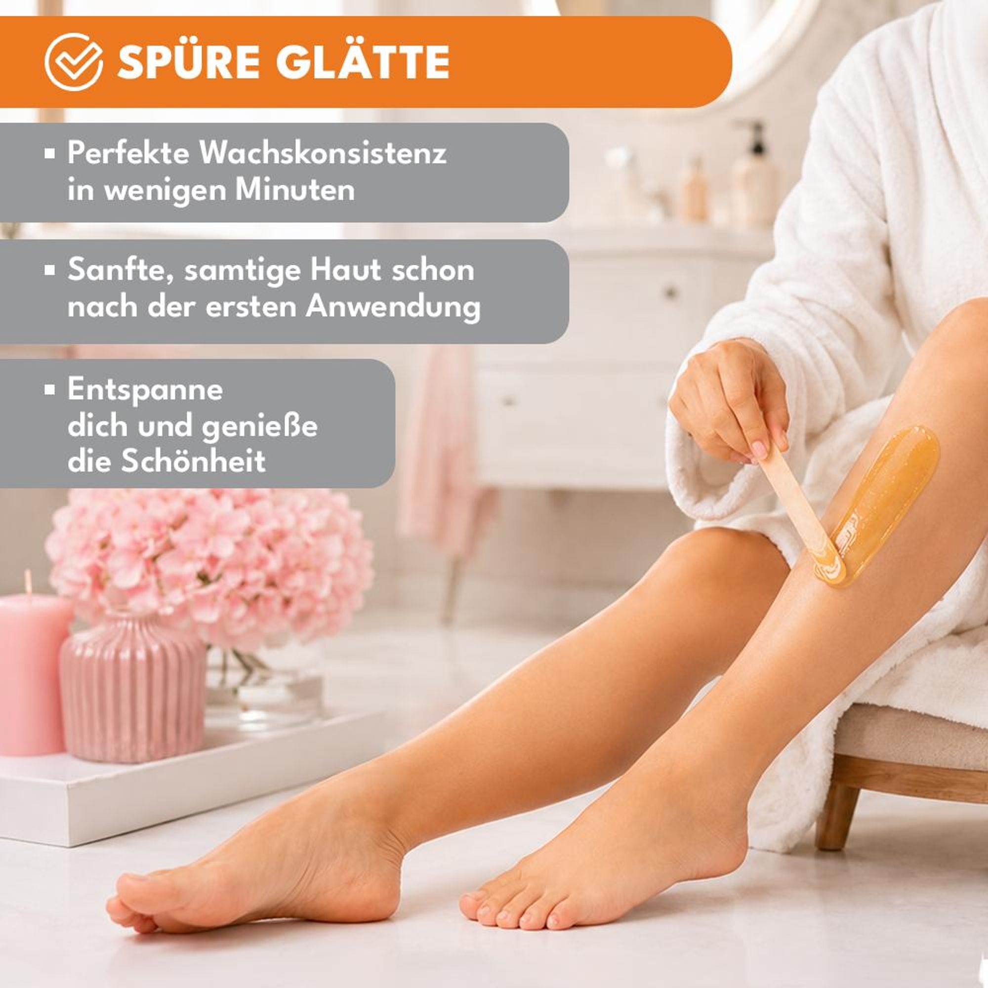 KRUMAD Wachswärmer 100W mit Temperaturregler, Wachsgerät zur Haarentfernung, Waxing Set für Wachsperlen & Warmwachs, Wax Pot