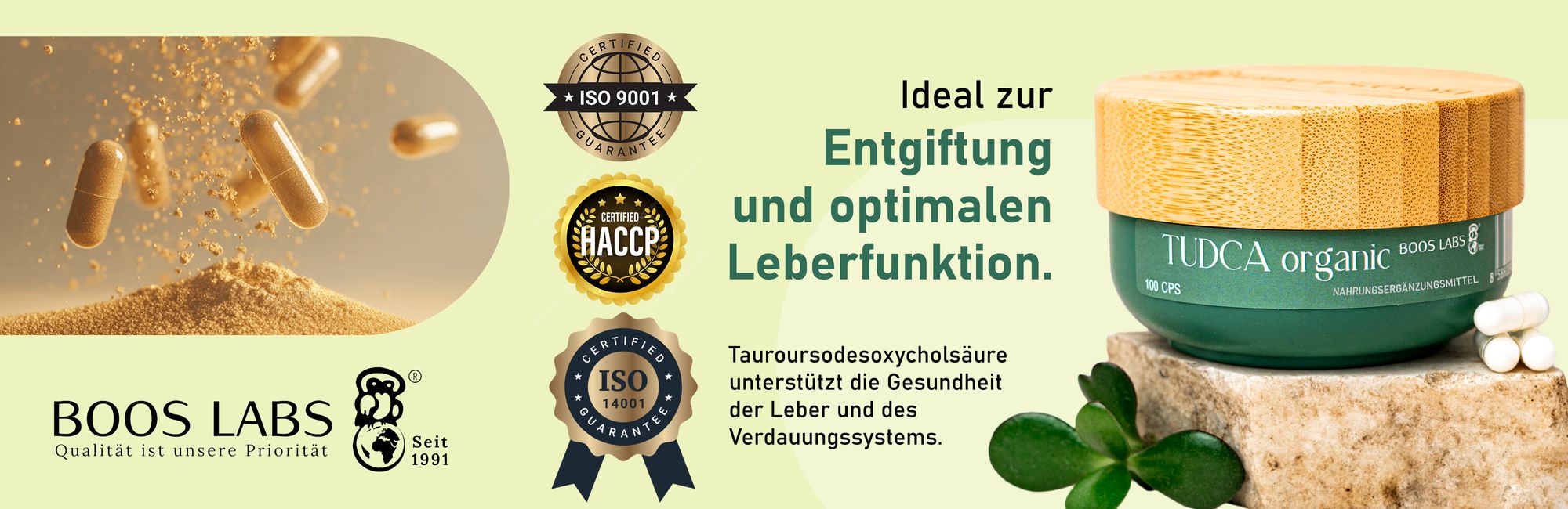 BOOS LABS das stärkste Tudca I Tauroursodeoxycholic Acid I 1500 mg pro Portion I 120 vegane Kapseln I Tudca Kapseln Hochdosiert, Nahrungsergänzungsmittel für Leber