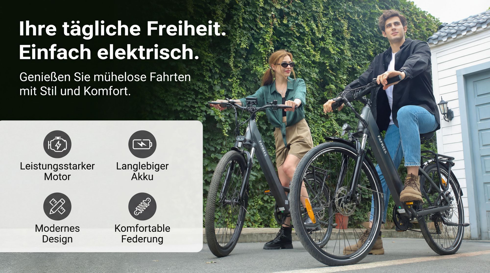 City E-Bike Rostfreie Aluminiumlegierung 36 V 15 Ah 540 Wh bis zu 90 - 110 km Elektrofahrrad 27,5 Zoll Wasserdicht IP54 mit 7 Gang, Blau