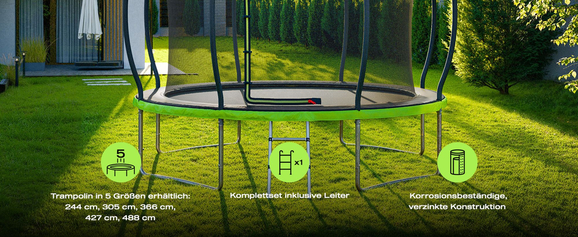Trampolin Outdoor 305cm 10FT Gartentrampolin Kindertrampolin