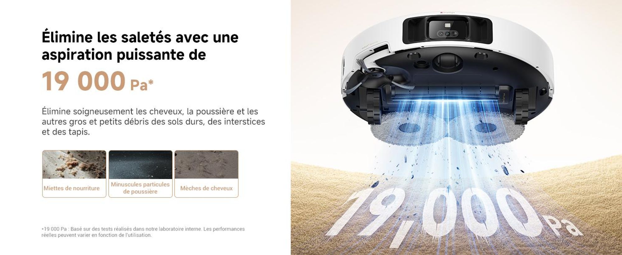MOVA P50 Pro Ultra – Robot aspirateur et laveur, 19 000 Pa, lavage automatique des serpillières à 75 °C, vidage automatique