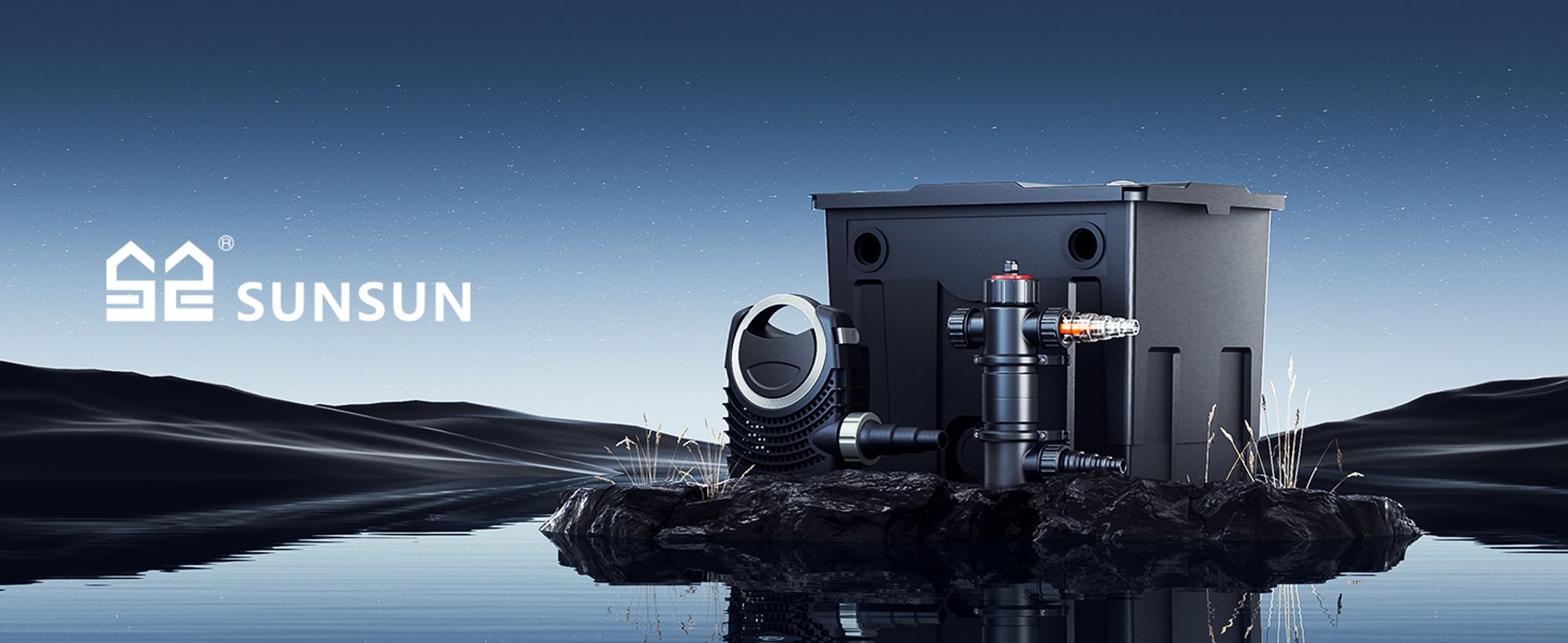 SunSun CUV-111 Teichklärer 1700 l/h / 11 W UVC, Vorklärgerät für Teichfilter & Teichpumpe, Wasserklärer mit UV-Lampe, Lichtfilter zur Algenbekämpfung