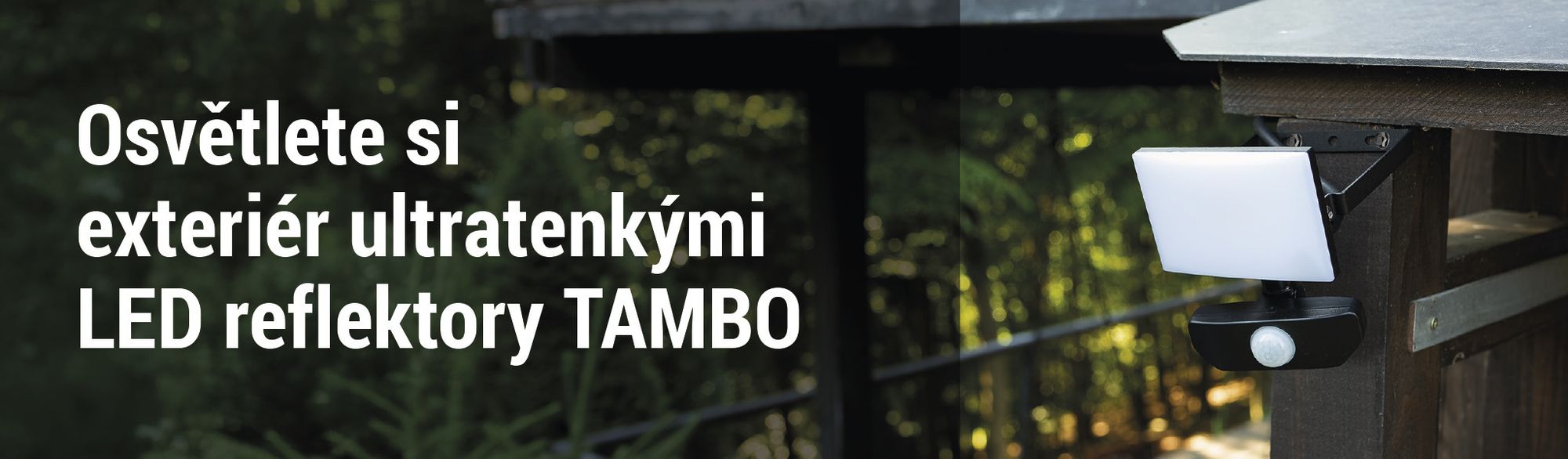 EMOS LED reflektor Tambo s detektorem pohybu, tenký hliníkový reflektor, vodotěsný, neutrální bílá, 1000 lm, 10 W, pro venkovní použití, černý, ZS2912