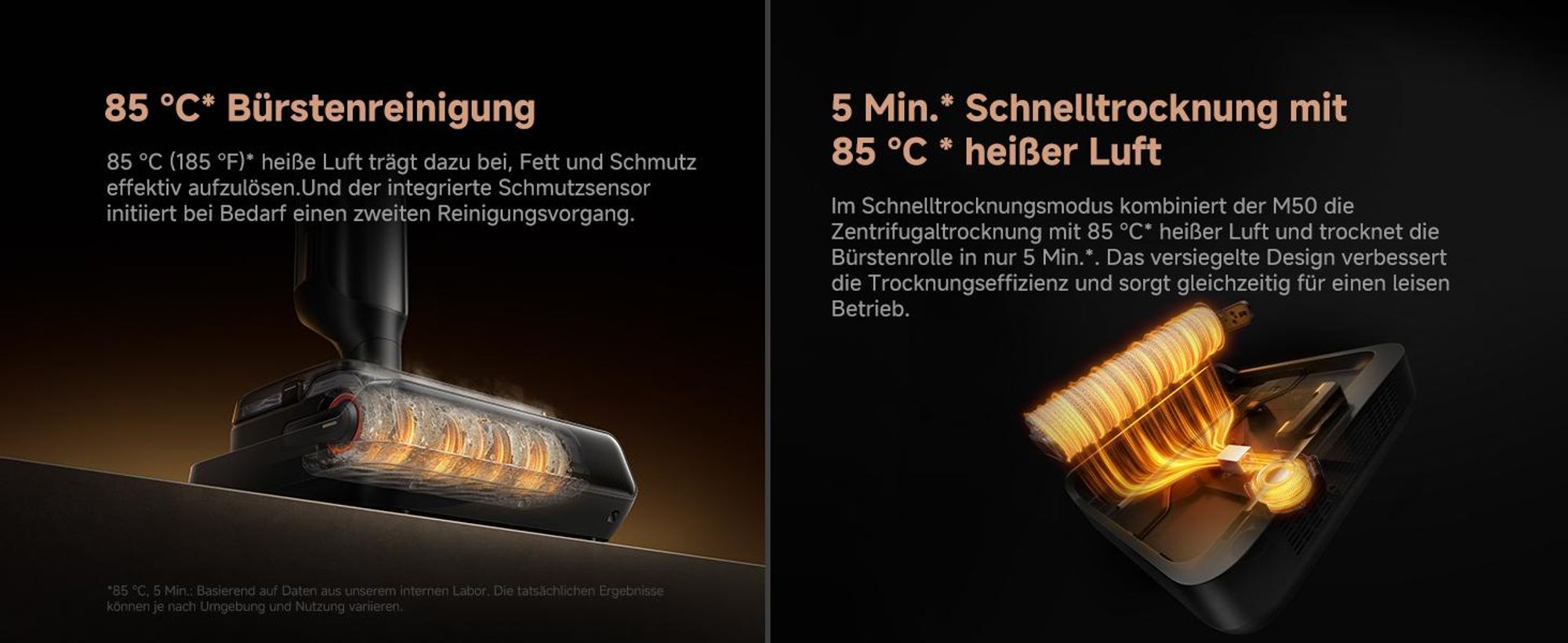 MOVA M50 Nass- & Trockensauger – 22.000 Pa, 450W, 46 min Laufzeit, Auto-Schmutzerkennung, 85 °C Selbstreinigung, 610 g Handgriff