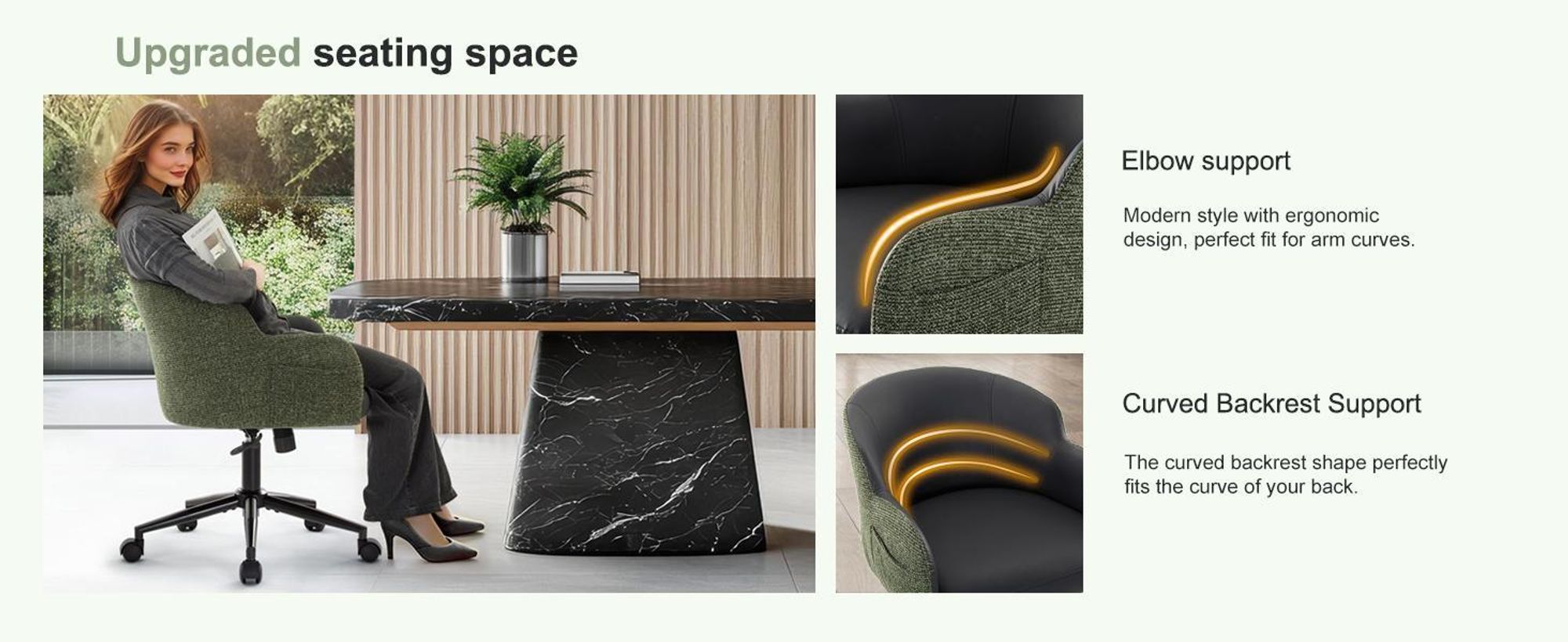 IWMH Drehstuhl, Höhenverstellbar Bürostuhl, Schminktisch Stuhl, Drehbar Stuhl für Schreibtisch, Schlafzimmer - Teddystoff - Weiß