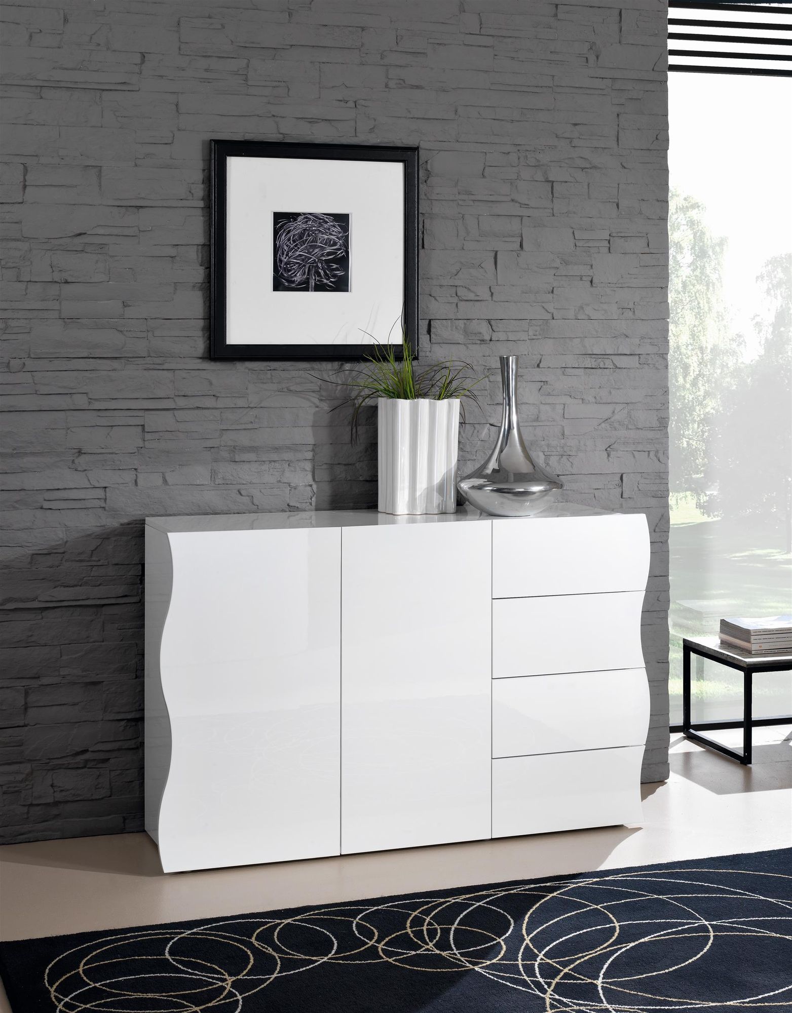 Onda I – Sideboard mit Hochglanz-Fronten und viel Stauraum