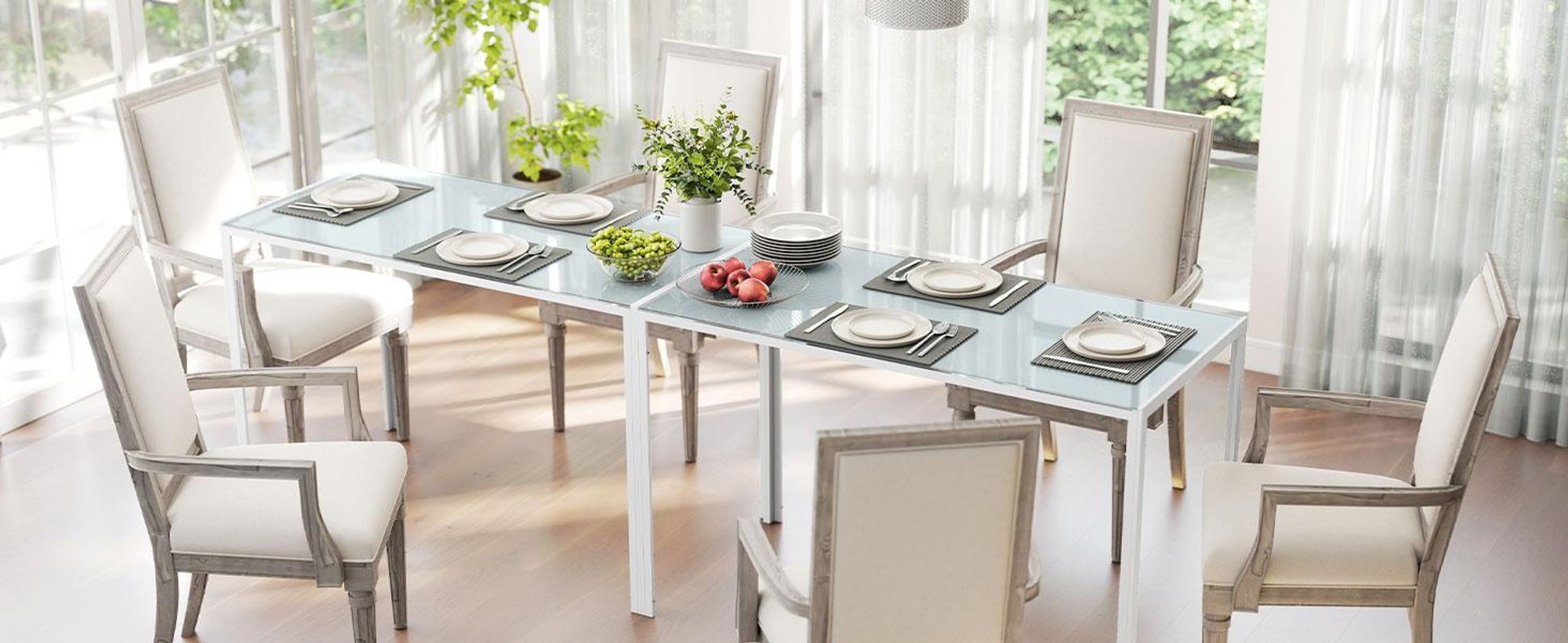 HOMCOM Esstisch Küchentisch für 4 Personen, Esszimmertisch für Küche Metall