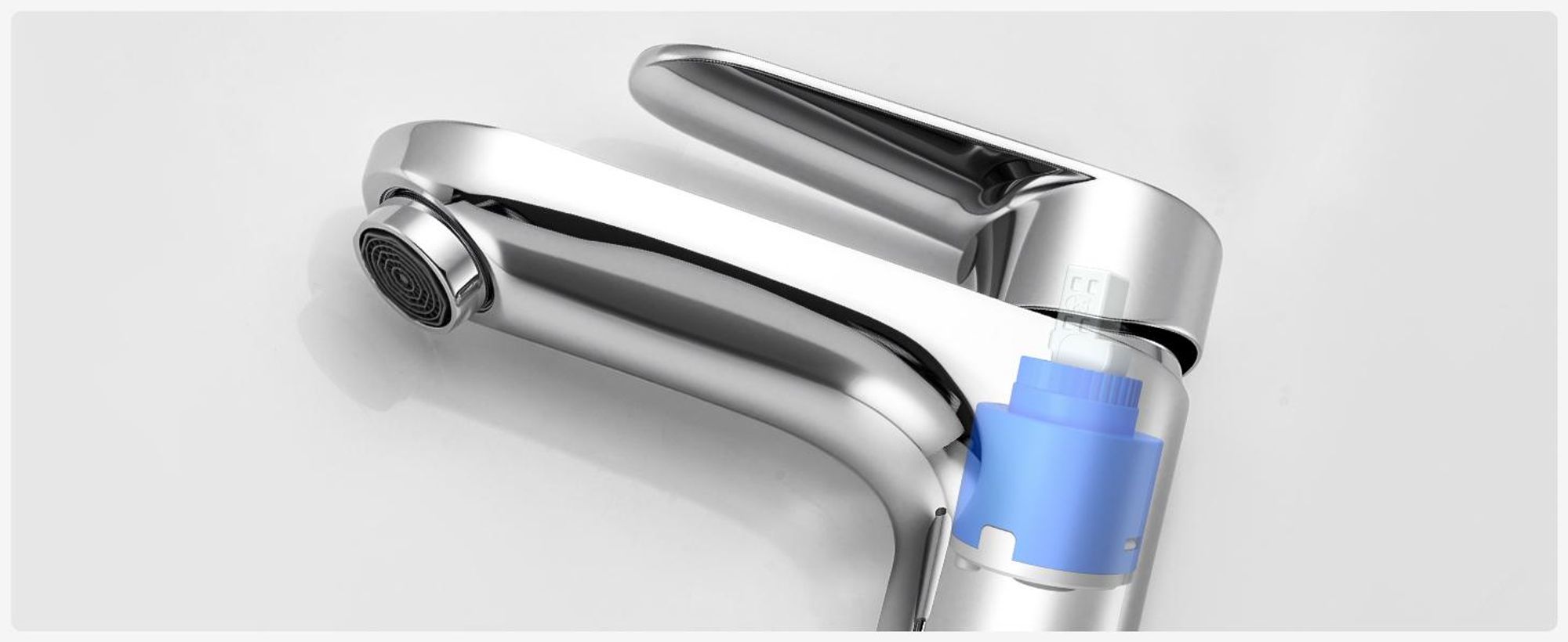 Waschtischarmatur 100% Bleifrei Chrom, Kalt Warm, Cecipa, Badarmatur Mischbatterie, Wasserhahn Bad, Waschbeckenarmatur Silber, Einfache Montage