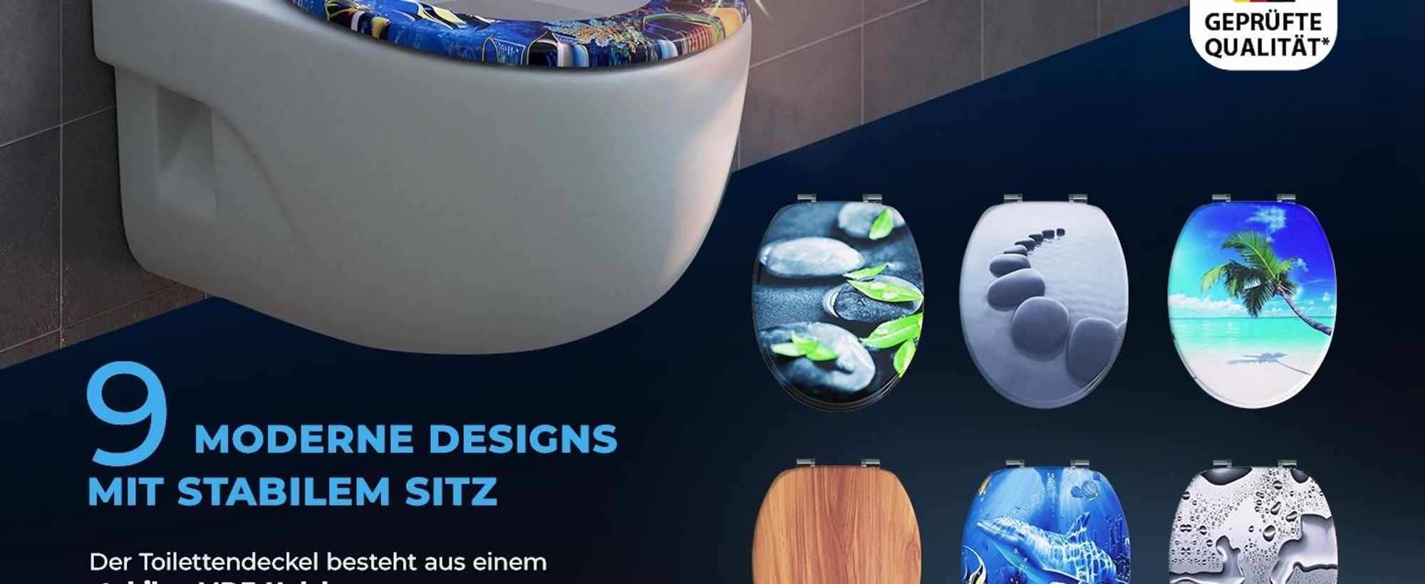 CASARIA WC Sitz mit doppelter Absenkautomatik Delfin