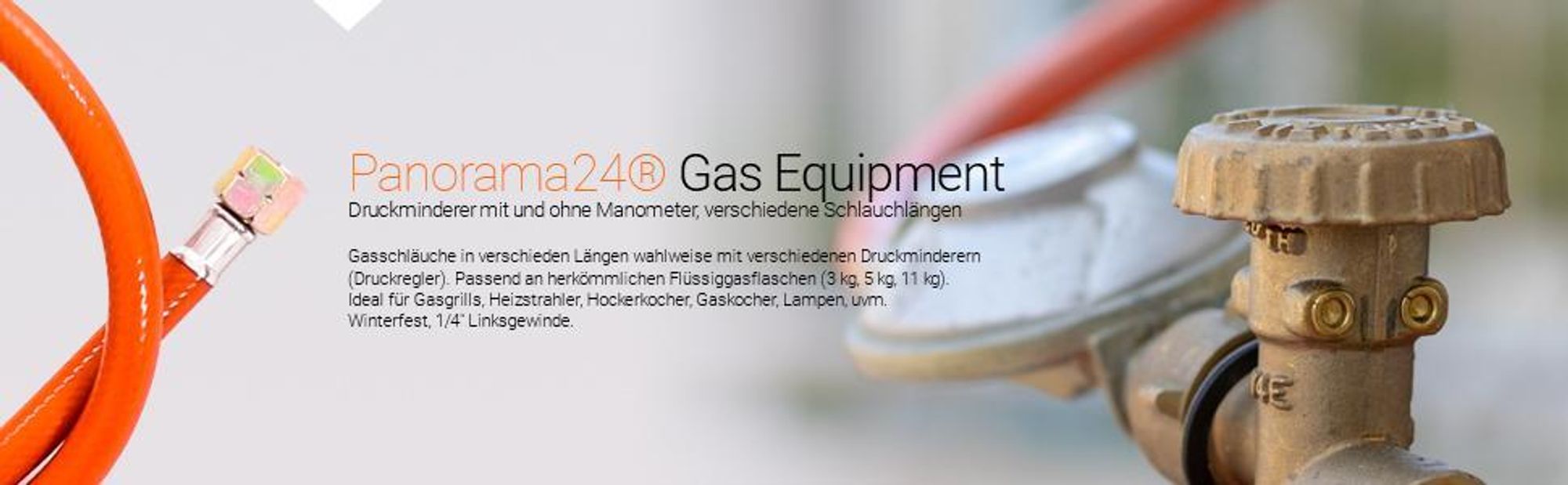 Gasschlauch Set bestehend aus Gasdruckregler 50 mbar und flexiblem Gasschlauch 80 cm - ideal für Gasgrills, Heizstrahler, Hockerkocher, Gaskocher, Lampen, uvm.
