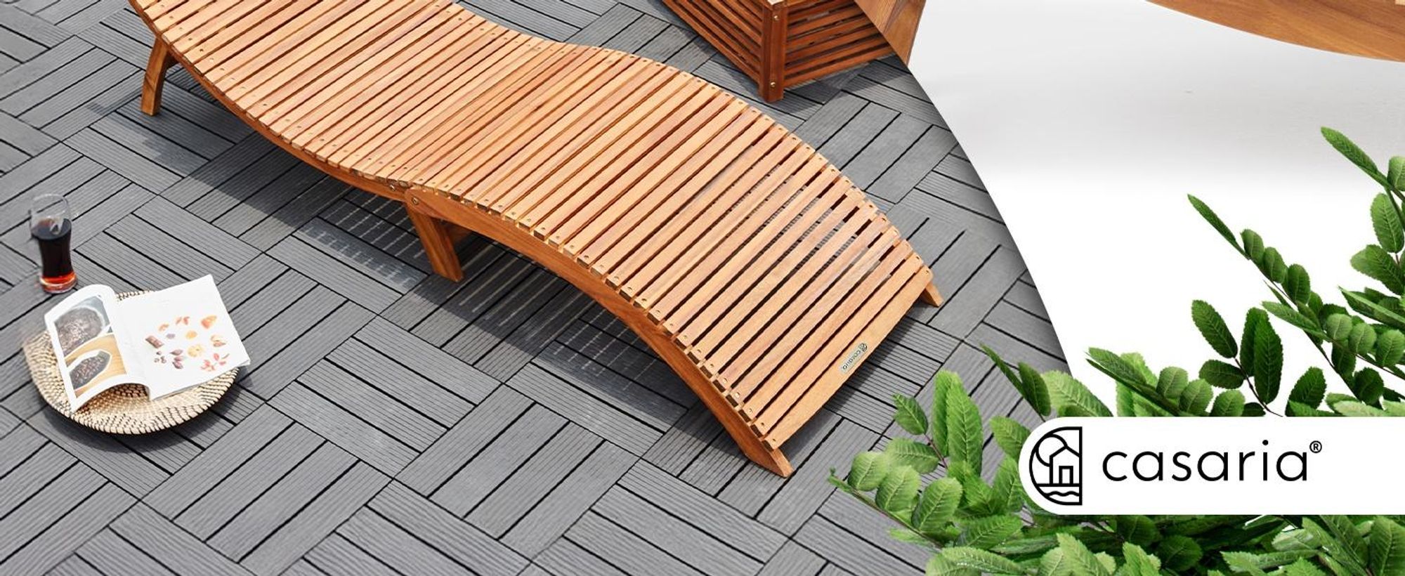 CASARIA® Sonnenliege Klappbar mit Kofferfunktion FSC®-Zertifiziert