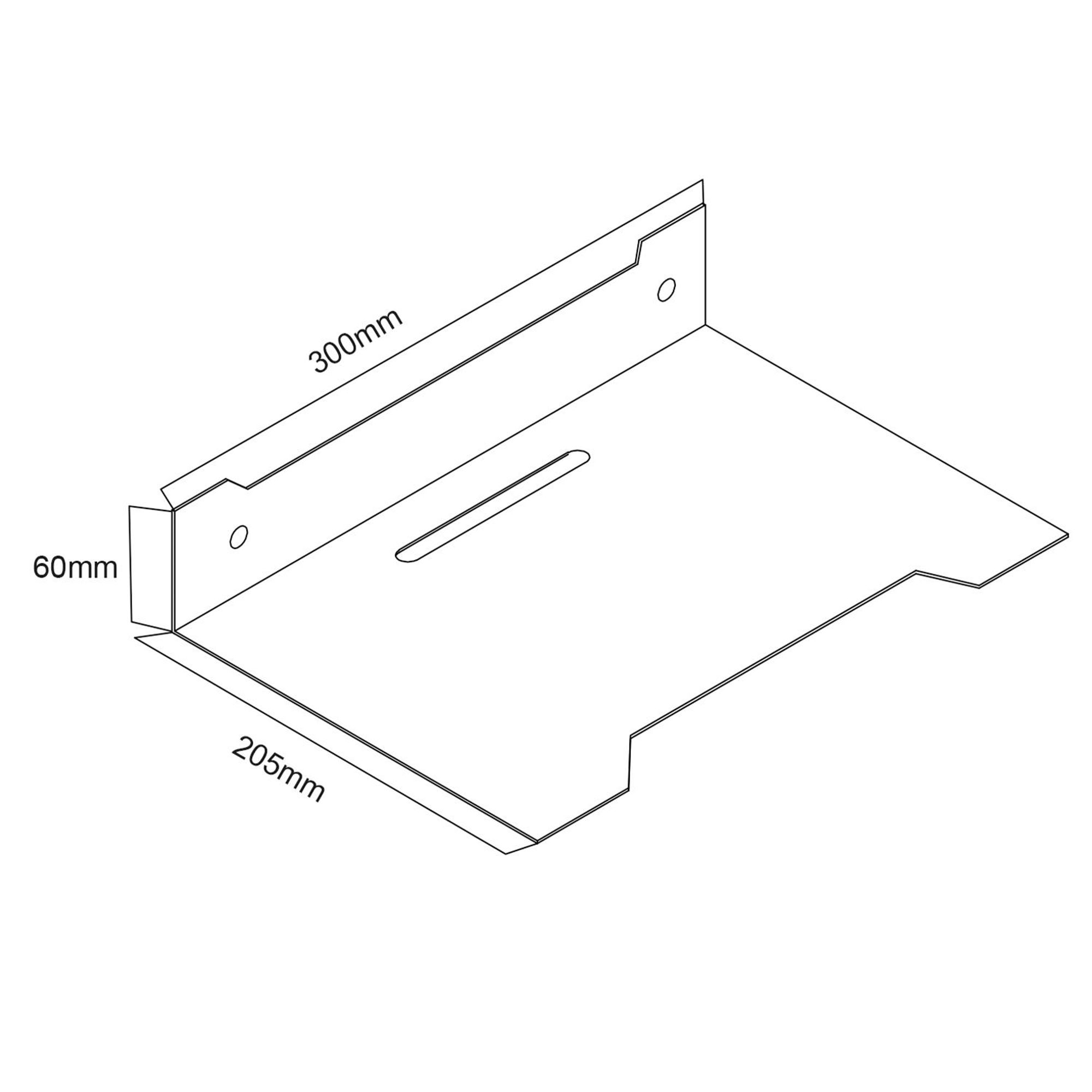 Maclean Decoder-Wandregal einzeln max. 5kg Stahl MC-122