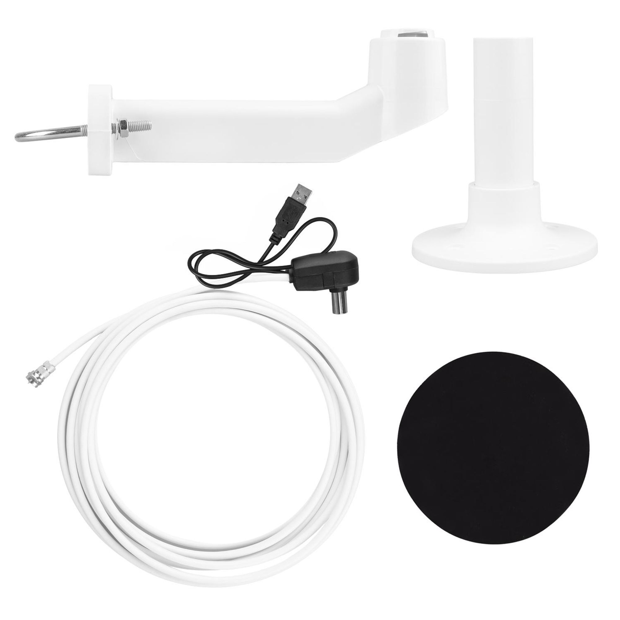 Maclean DVB-T/T2 HEVC Rundstrahlantenne aktiv Camper zentrale Kabelbefestigung MCTV-104