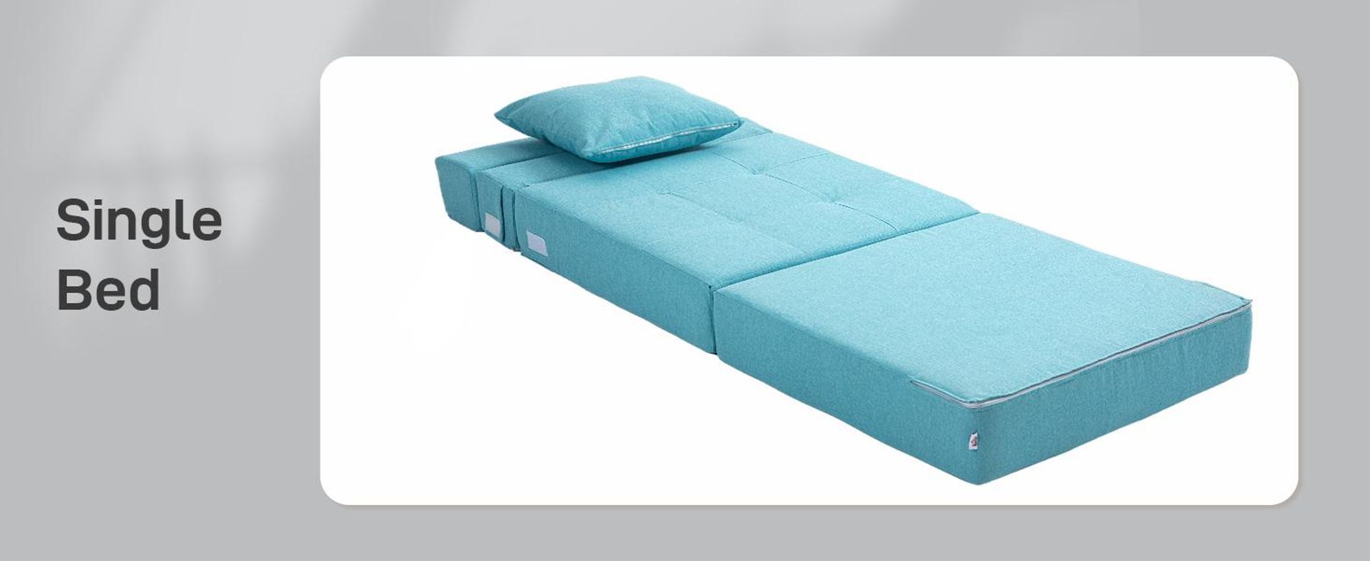 Rozkładana sofa HOMCOM, składany fotel 2 w 1 z funkcją spania, fotel relaksacyjny z poduszką, łóżko gościnne do salonu, sypialni, nośność do 120 kg, kolor niebieski