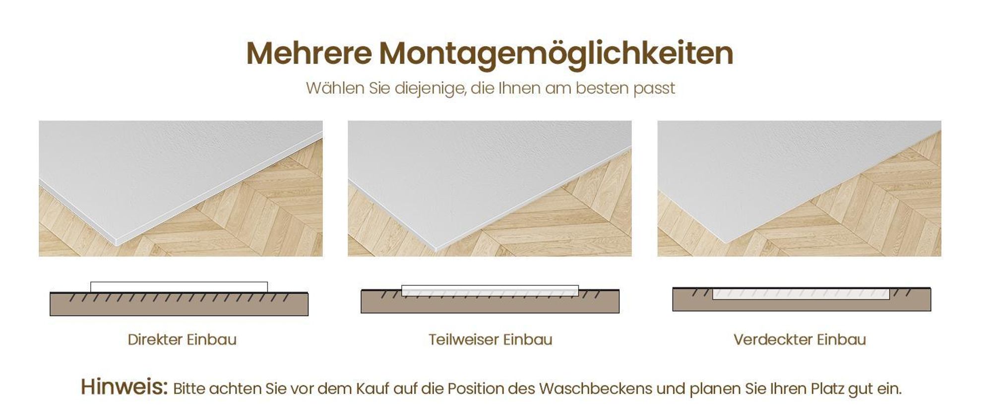 EMKE Duschwanne Flach Rechteckig 120x90cm Duschtasse mit Rutschfeste Struktur in Weißer Steinoptik
