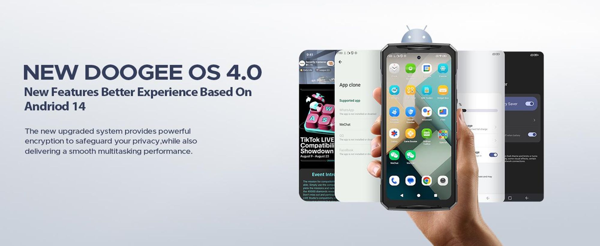 DOOGEE V40 outdoorový mobilní telefon bez smlouvy 5G - MediaTek Dimensity 7300 Android 14 mobilní telefon, 32GB RAM + 512GB ROM outdoorový smartphone, odolný mobilní telefon na staveniště