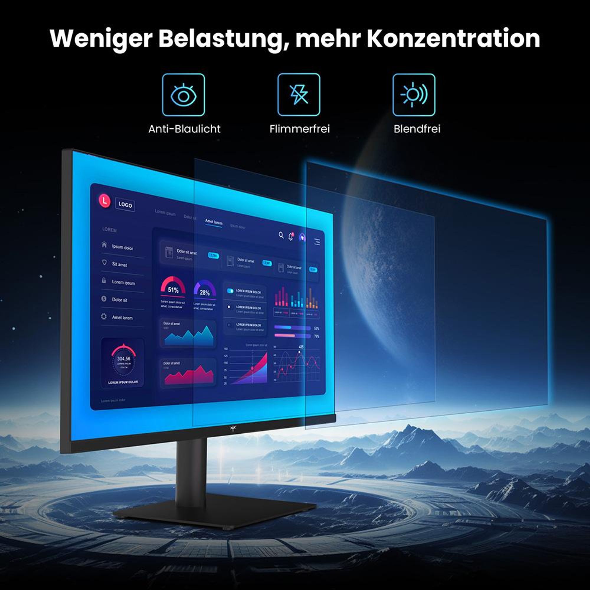 KTC H27T27 27 Zoll Gaming Monitor QHD 100Hz IPS HDR10 1ms