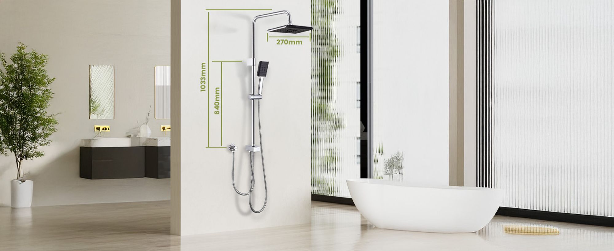 Homelody Duscharmatur,Duschsystem ohne Armatur,Dusche Komplett für Badezimmer,Komplettdusche mit Brause/Duschkopf/Handbrause/Brausestange,Edelstahl