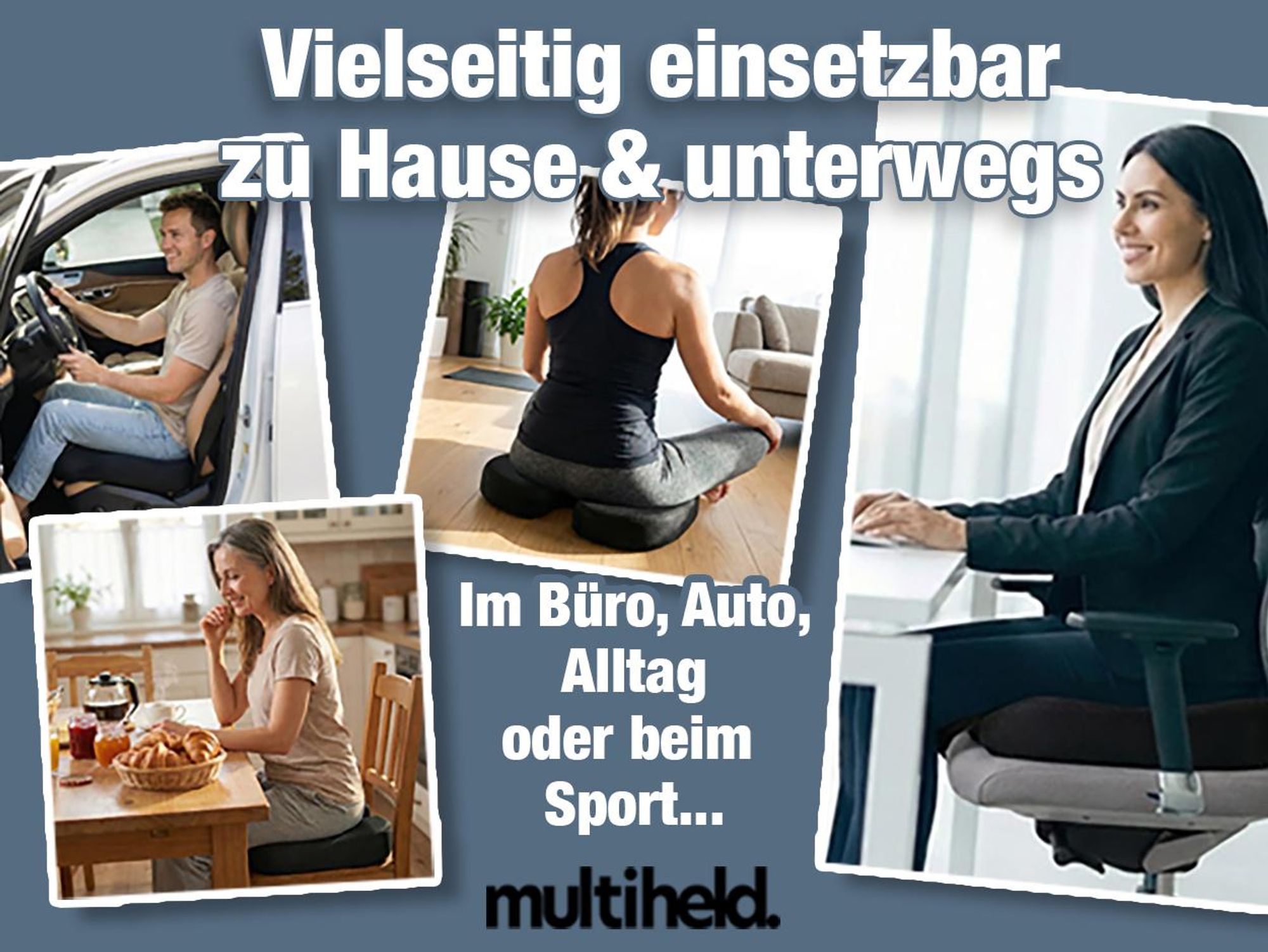 Sitzkissen orthopädisch Steißbeinkissen mit Memory Foam Weich 40-65 KG für Ergonomischen Komfort geeignet für Bürostuhl, Auto, Homeoffice & Alltag