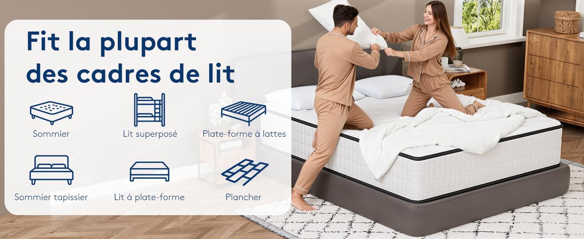 DEWINNER Matelas 140x190 cm,Matelas en Mousse à Mémoire de Forme Haute Densité,Fermeté Moyenne,Épaisseur 16cm,Hypoallergénique,Sommeil Isolé,7 Zones