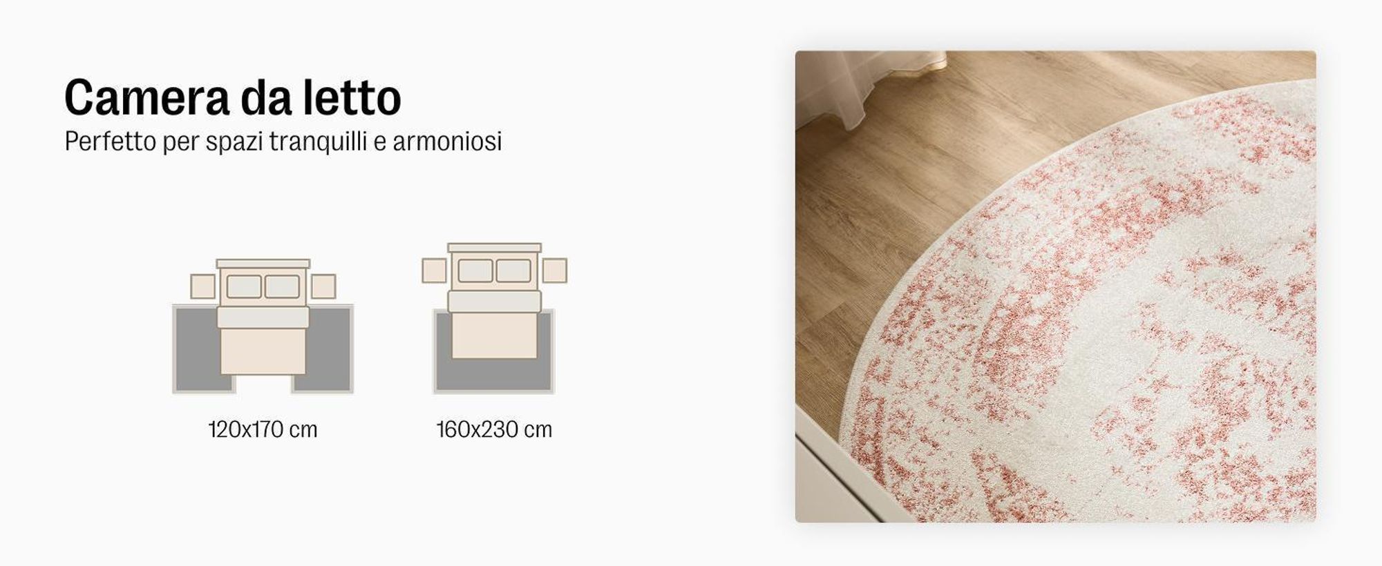 benuta tappeto vintage soggiorno Sia Taupe 200x300 cm tappeto soggiorno camera da letto morbido orientale rettangolare