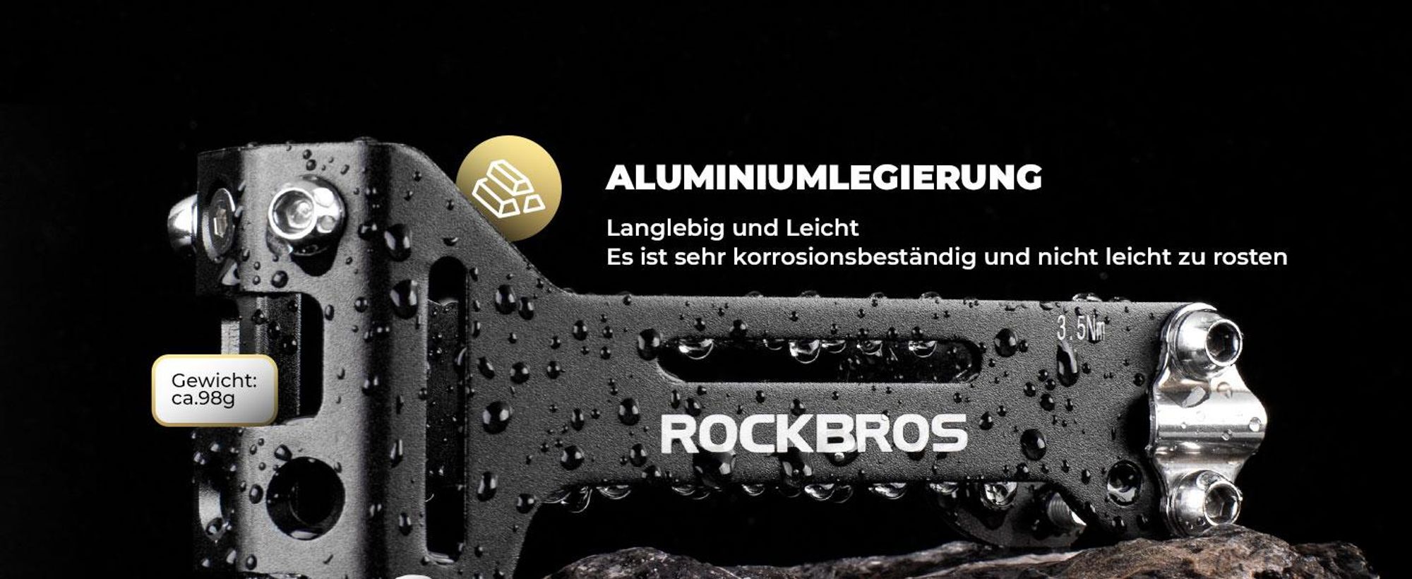 ROCKBROS Fahrrad Flaschenhalter Adapter Für 2 Wasserflaschen Aluminium Einstellbar Schwarz