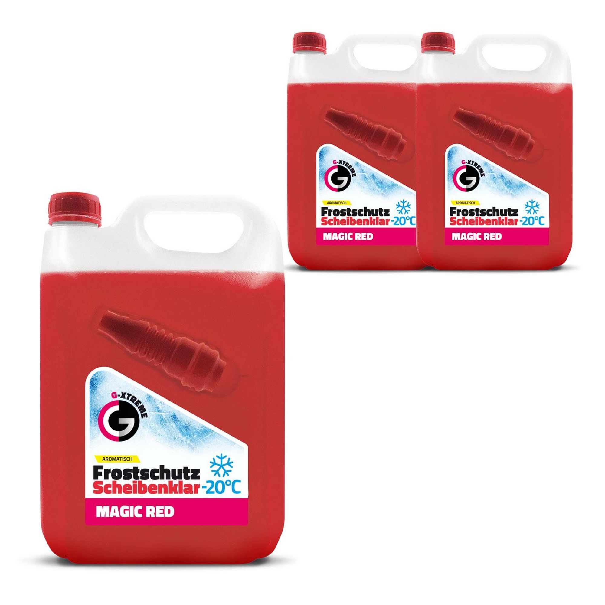 Scheibenfrostschutz mit Magic Red Duft | Schlierenfreier und effektiver Scheibenreiniger für den Winter | Gebrauchsfertige frostschutzmittel scheibenwaschanlage | 2x5L = 10L